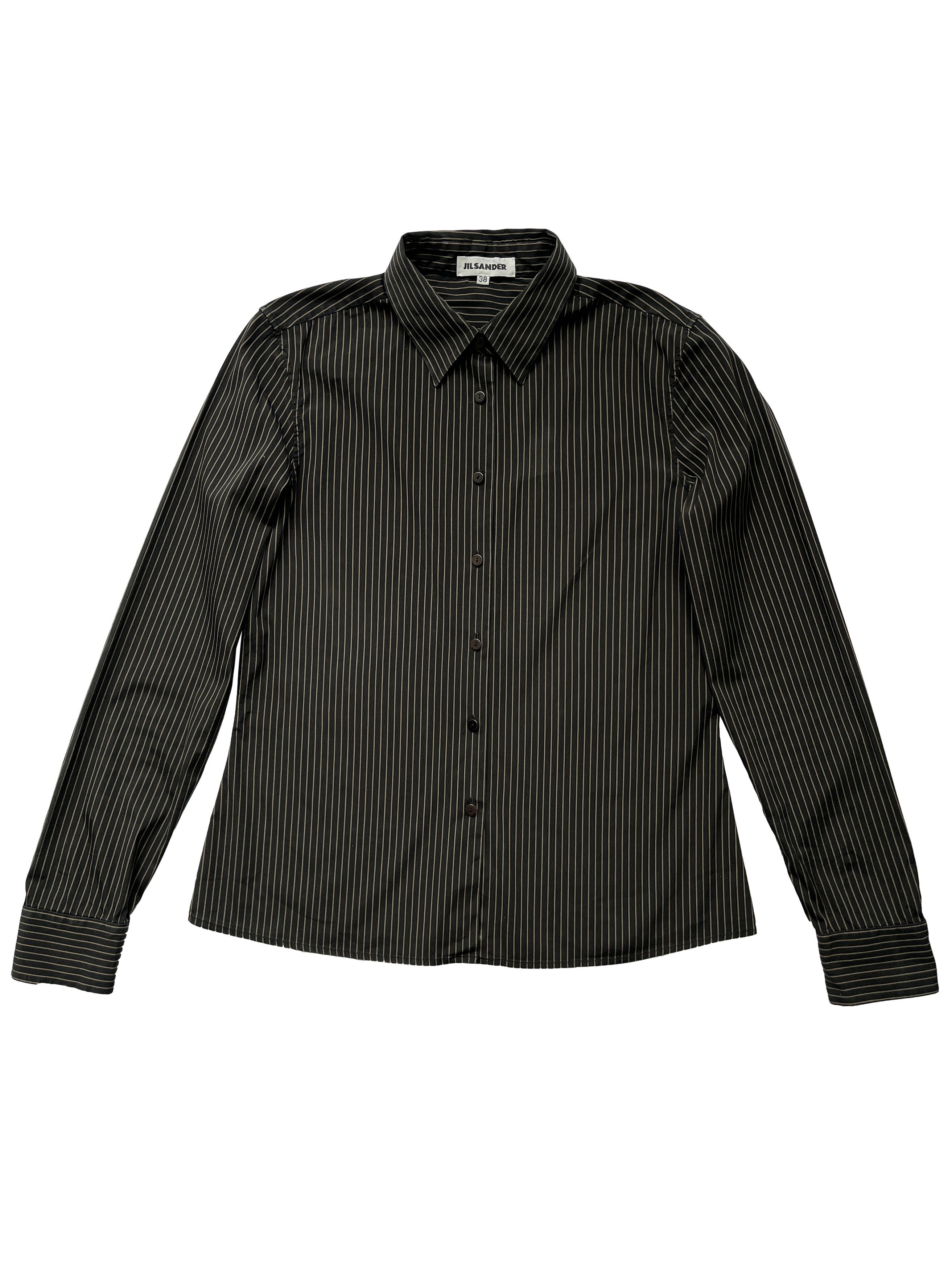 Jil Sander ⚡️QUICK SALE⚡️2000's Jil Sander Striped Button Up Shirt Size M / US 6-8 / IT 42-44 - 1 Thumbnail