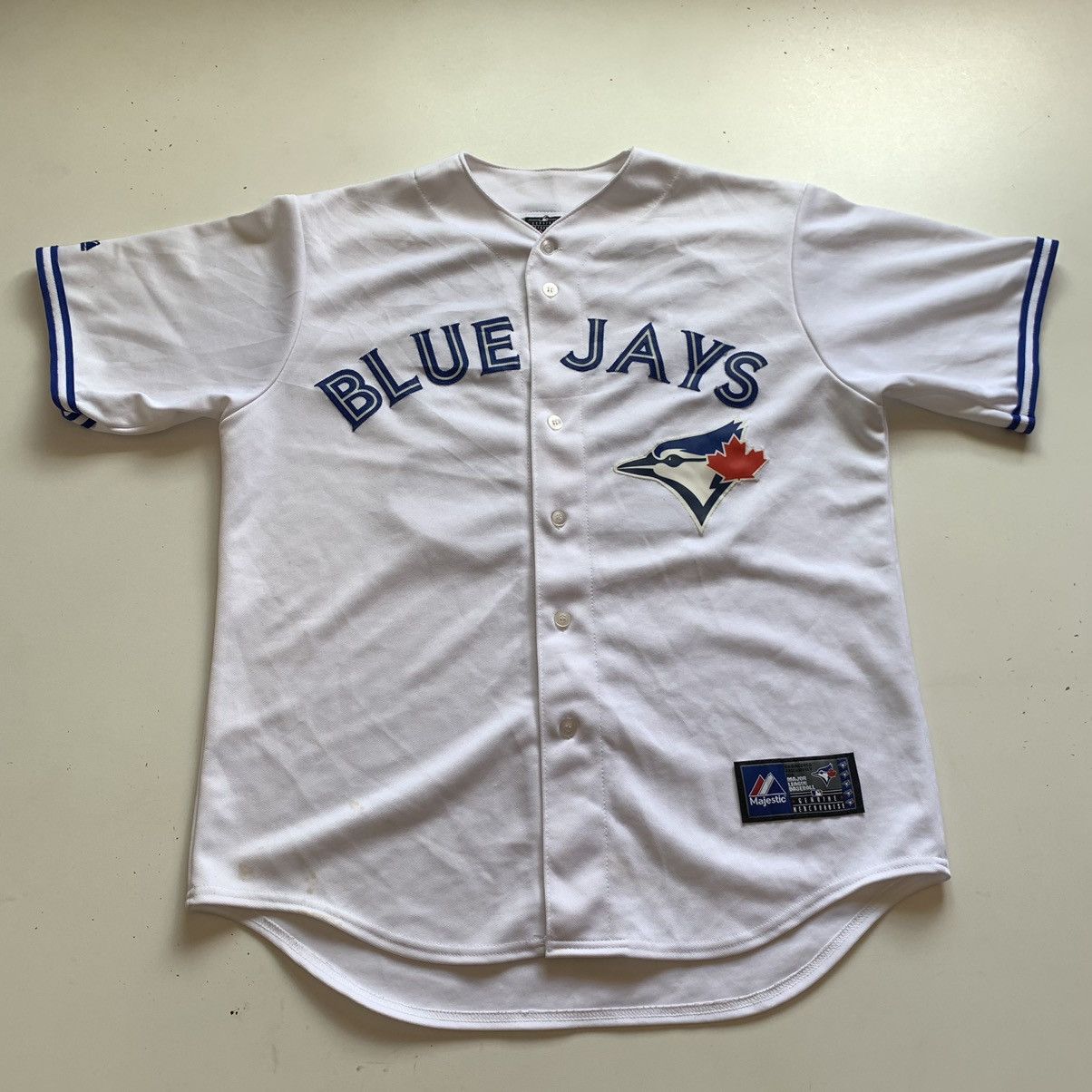 image of Mlb x Vintage Y2K Toronto Blue Jays Embroidered Baseball Jersey in White, Men's (Size XL)