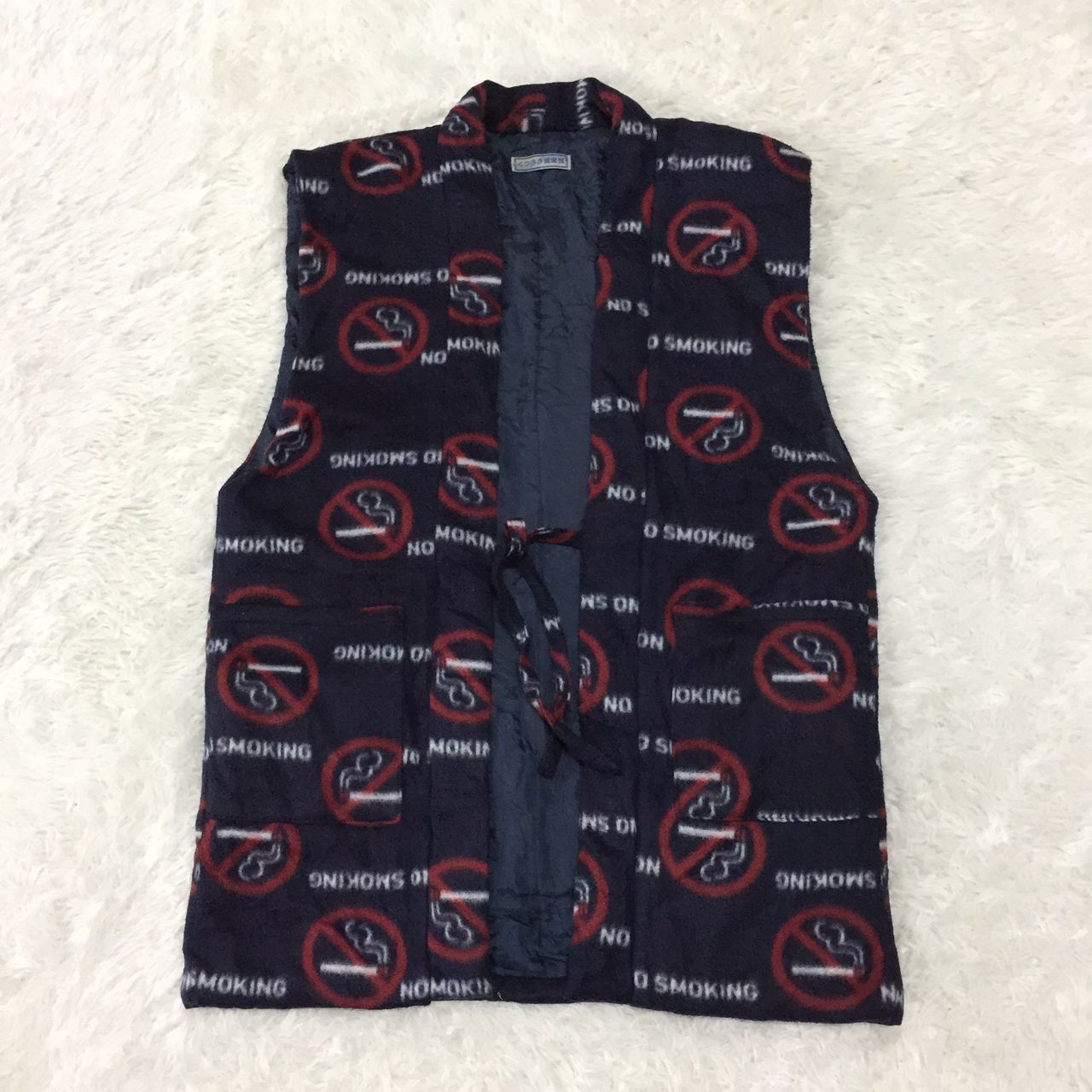 Japanese Brand No smoking full print sleeveless kimono Size US M / EU 48-50 / 2 - 9 Thumbnail