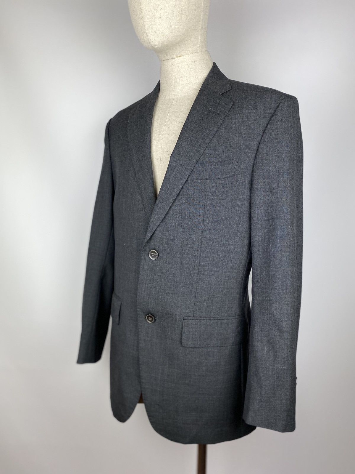 image of Suitsupply Vitale Barberis Pure Wool Blazer Jacket Sportcoat in Grey, Men's (Size 36R)