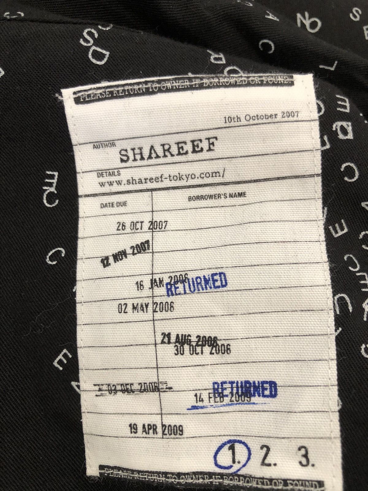 SHAREEF 2007 Shareef Japan Alphabetical Black Rayon Oversized Shirt Size US M / EU 48-50 / 2 - 15 Thumbnail