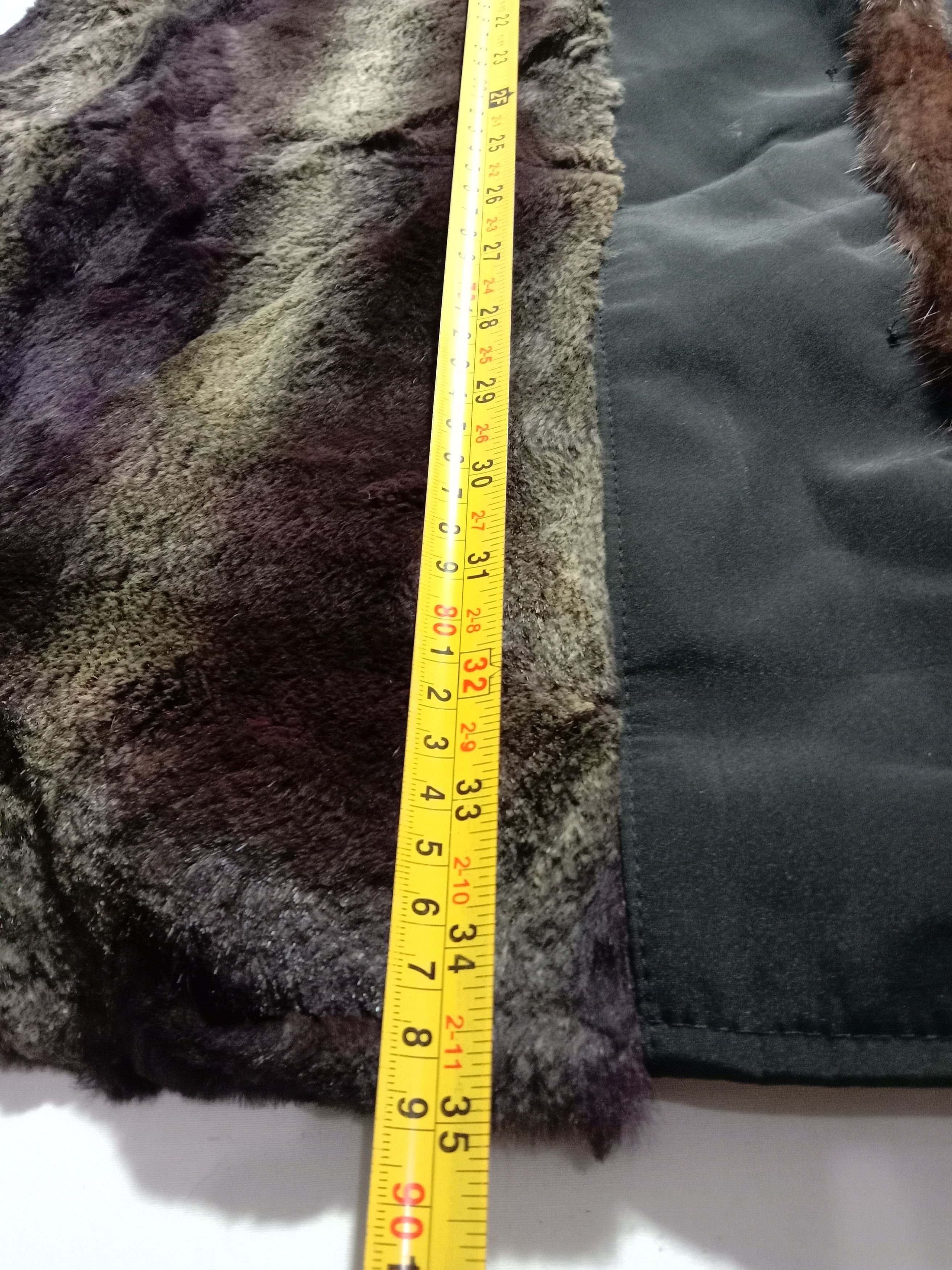 Designer Hiverreine Fur Linen Jacket Parka Wool Fluffy Coat Size US M / EU 48-50 / 2 - 8 Thumbnail