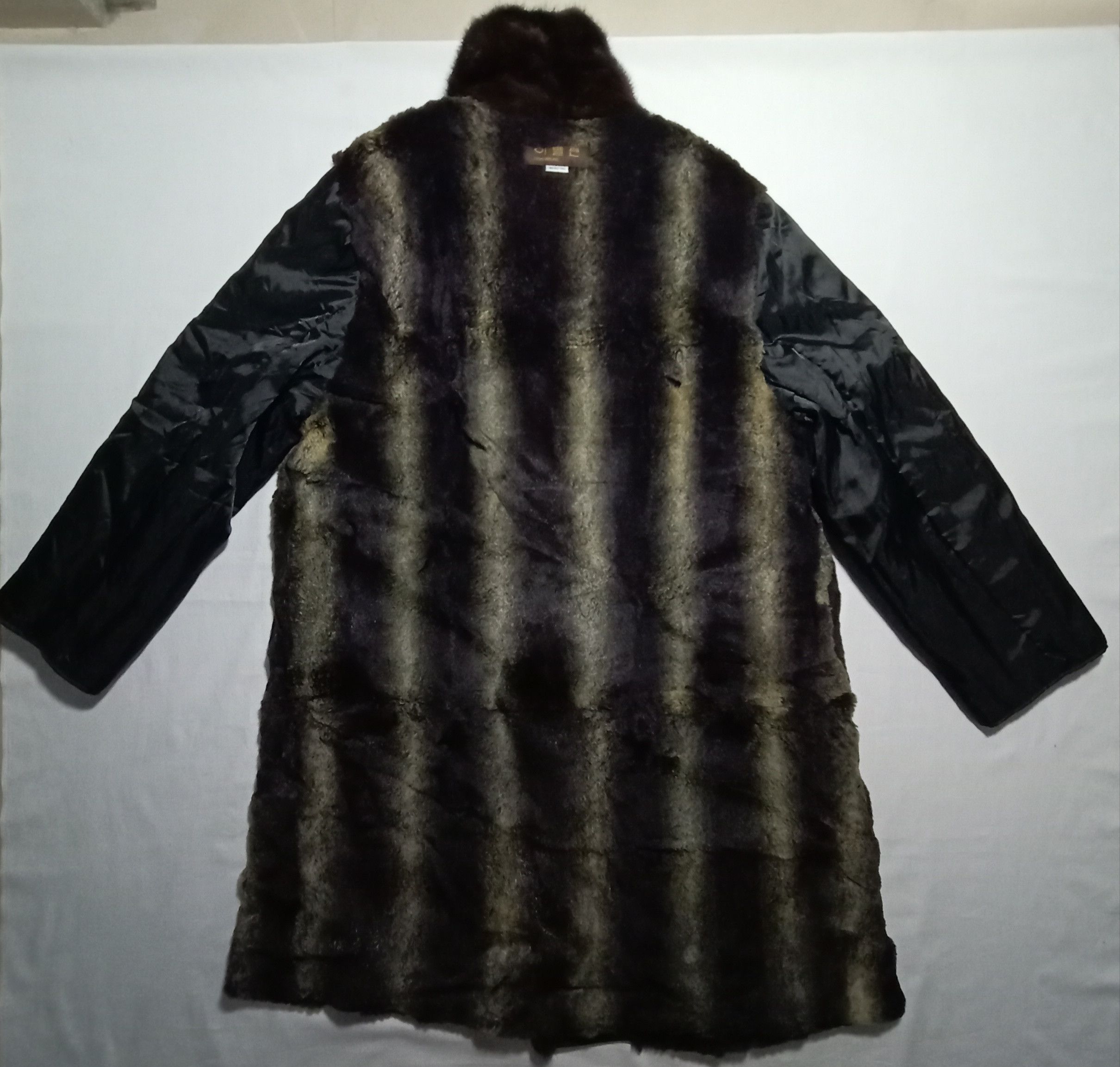 Designer Hiverreine Fur Linen Jacket Parka Wool Fluffy Coat Size US M / EU 48-50 / 2 - 3 Thumbnail