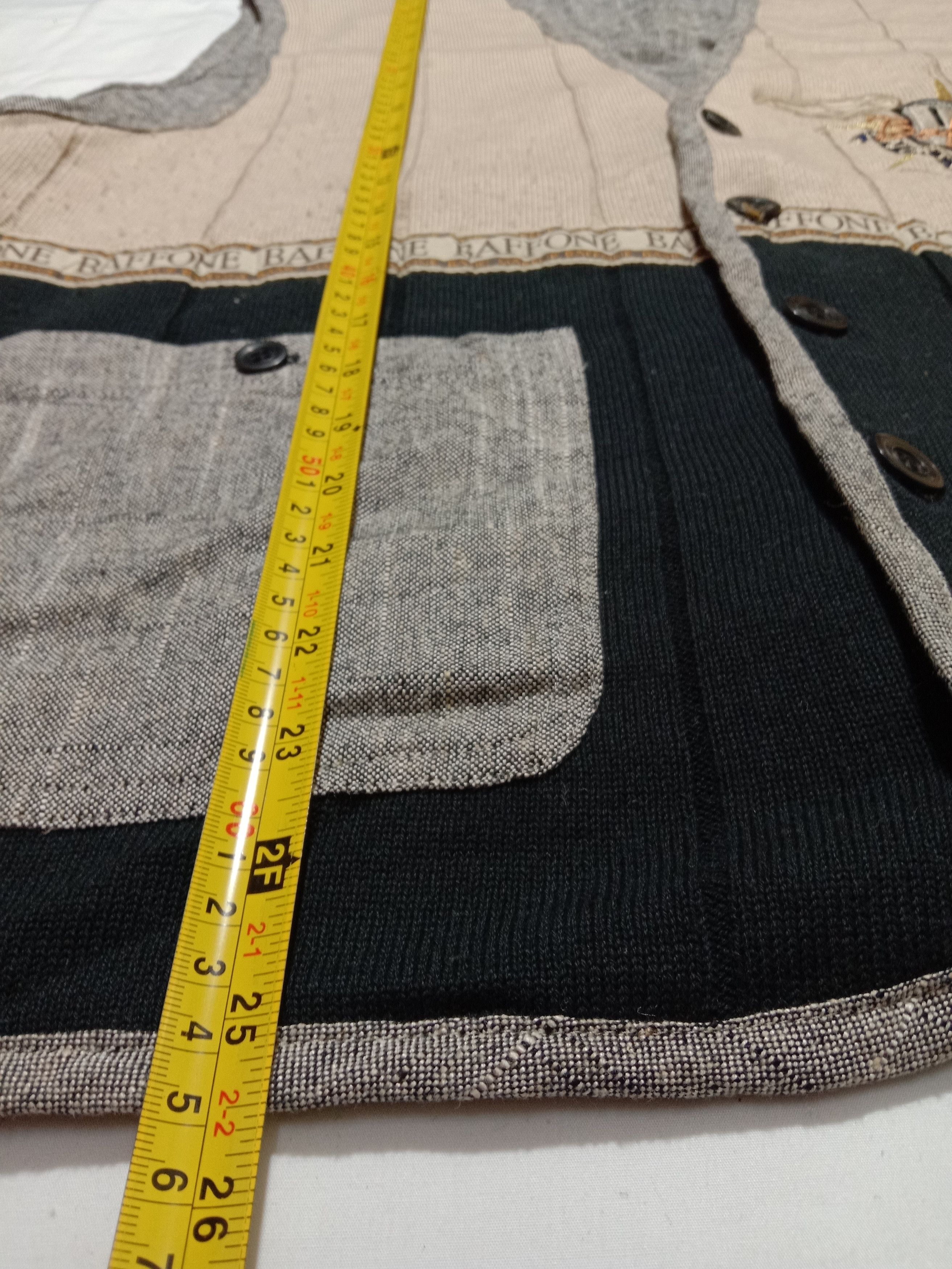 Designer Vintage Baffone Vest An Orthodox Beauty Embroidery BF Logo Size 44S - 7 Thumbnail
