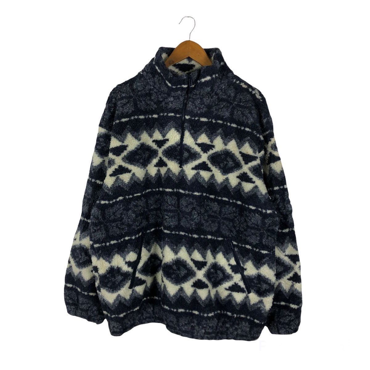 Japanese Brand VINTAGE FLEECE JACKET FLYING CIRCUS NAVAJO DESIGN Size US L / EU 52-54 / 3 - 1 Thumbnail