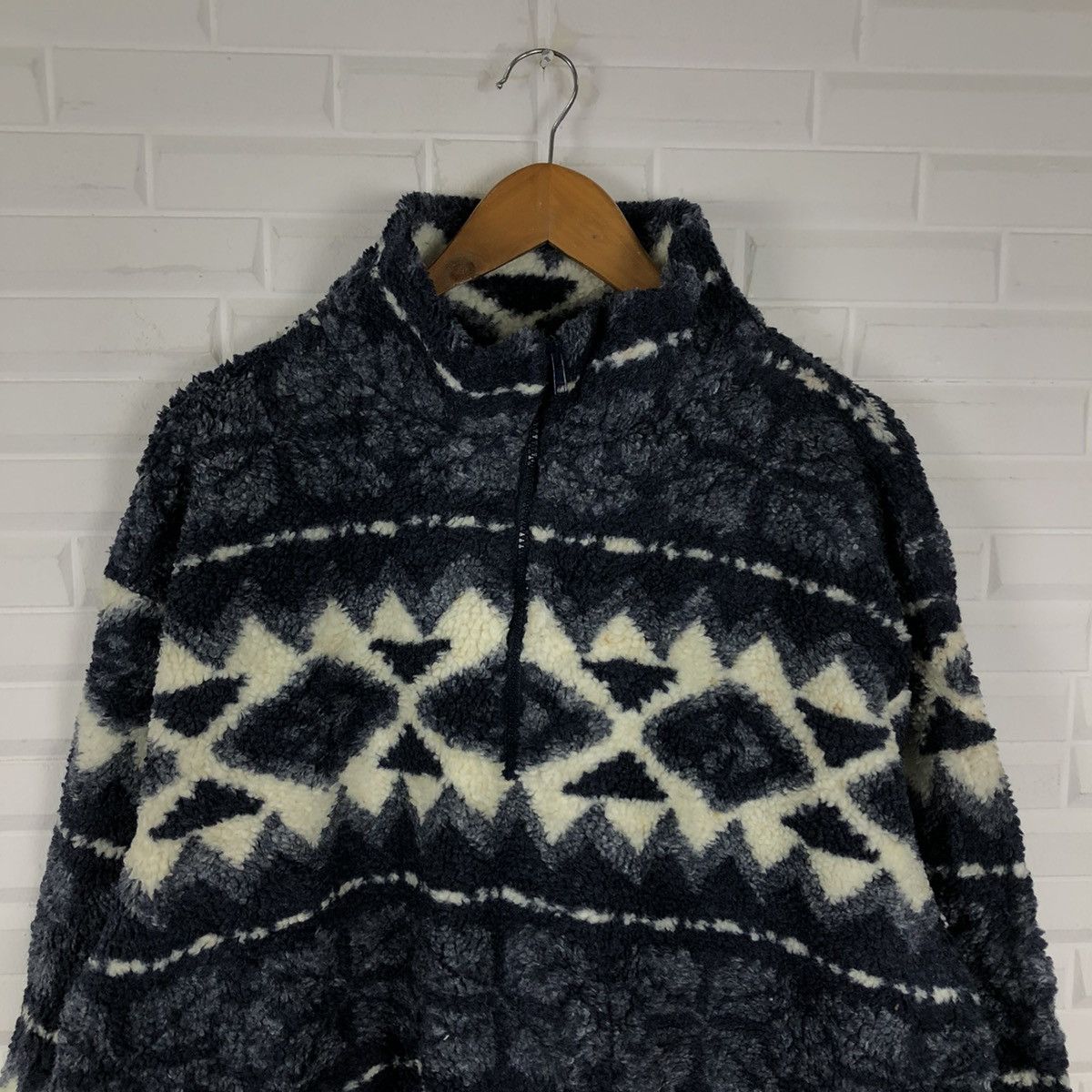 Japanese Brand VINTAGE FLEECE JACKET FLYING CIRCUS NAVAJO DESIGN Size US L / EU 52-54 / 3 - 3 Thumbnail