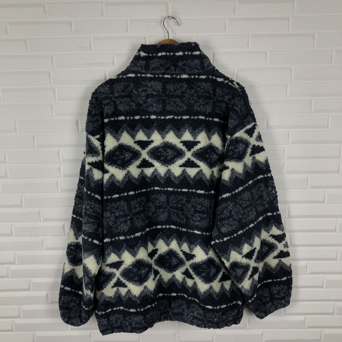 Japanese Brand VINTAGE FLEECE JACKET FLYING CIRCUS NAVAJO DESIGN Size US L / EU 52-54 / 3 - 7 Thumbnail