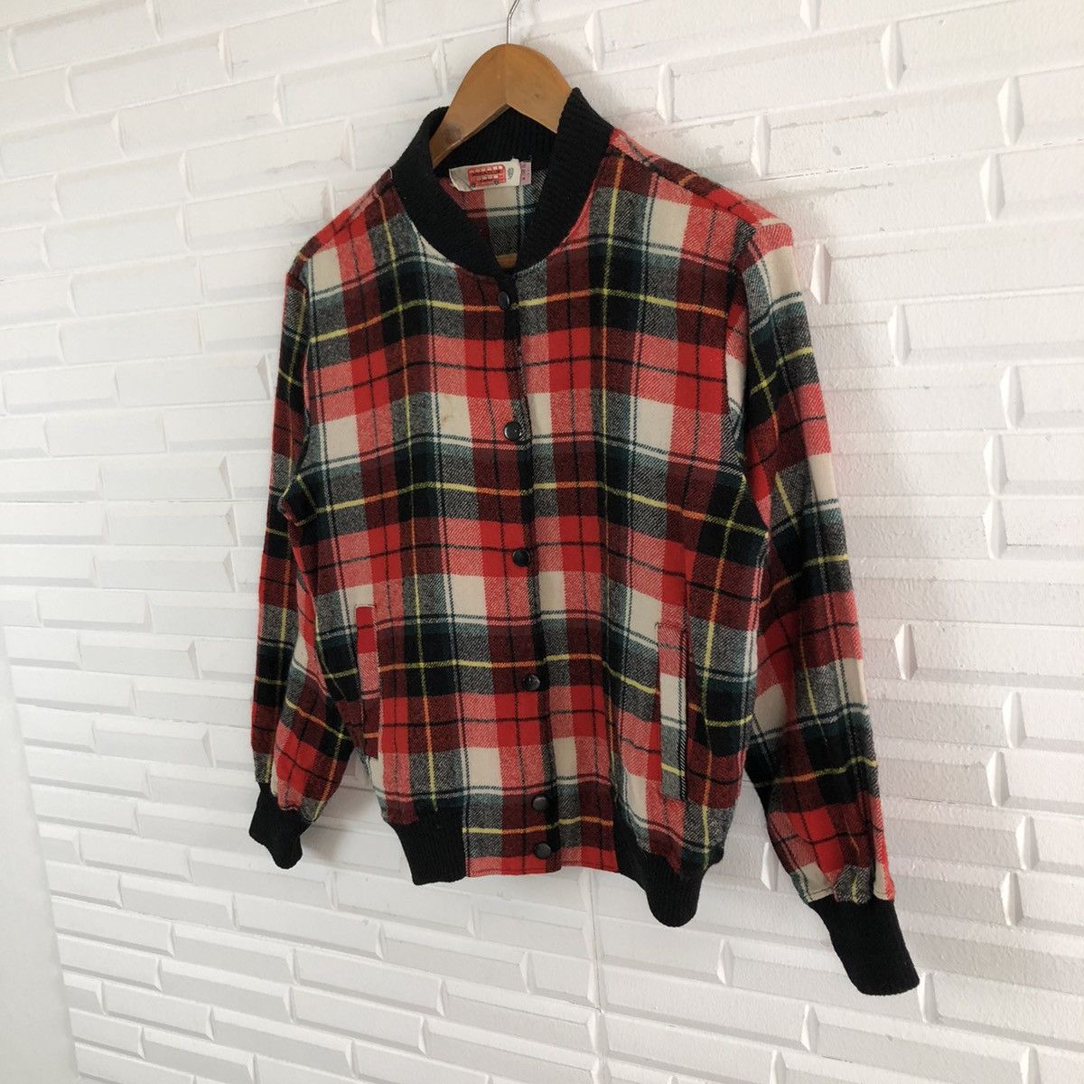 Japanese Brand TARTAN DESIGN VARSITY JACKET PUNK STYLE MINNACLUB Size US M / EU 48-50 / 2 - 2 Thumbnail