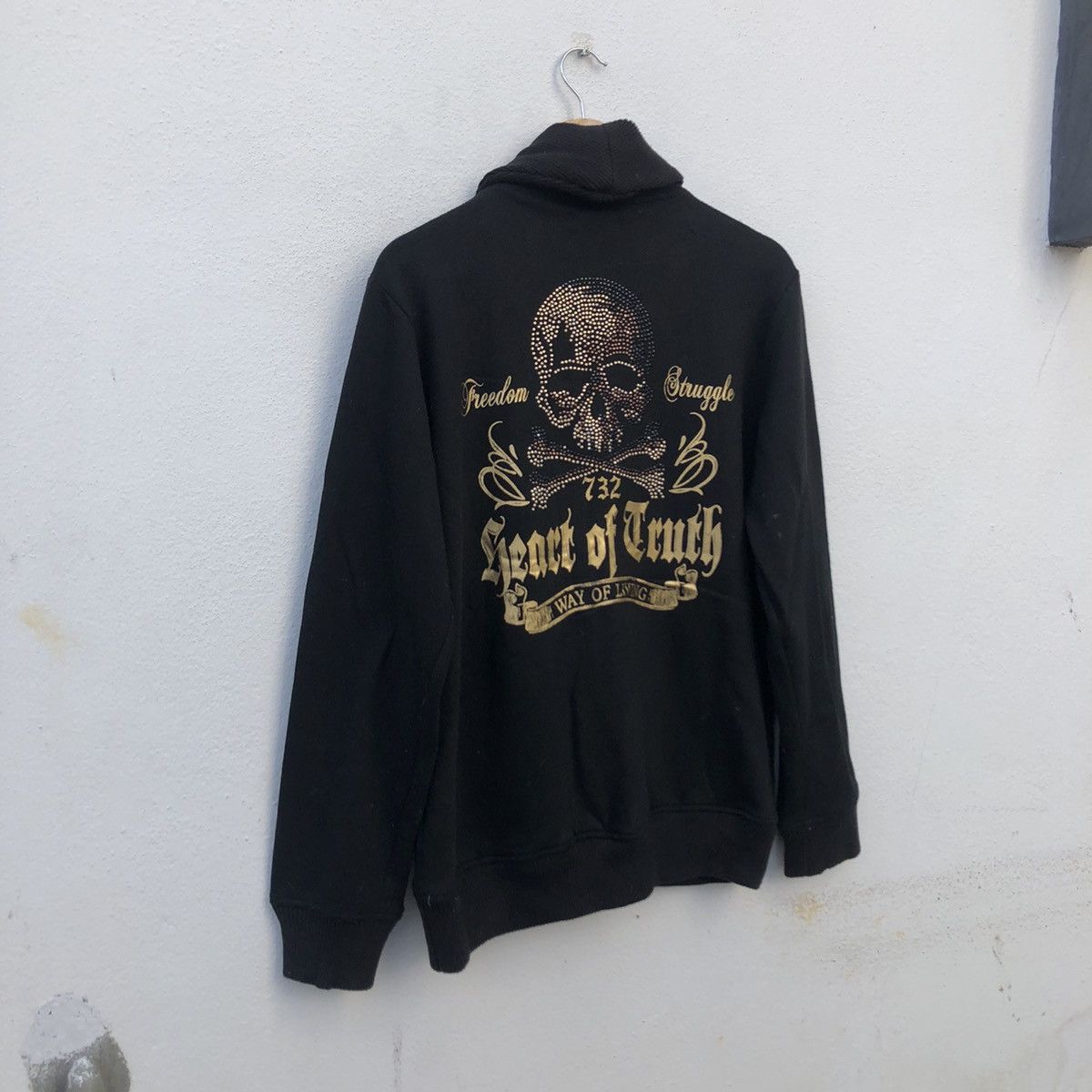 Japanese Brand ULTIMATE BLACK PUNK DESIGN CARDIGAN BY IVANHOE BIG LOGO Size US L / EU 52-54 / 3 - 9 Thumbnail