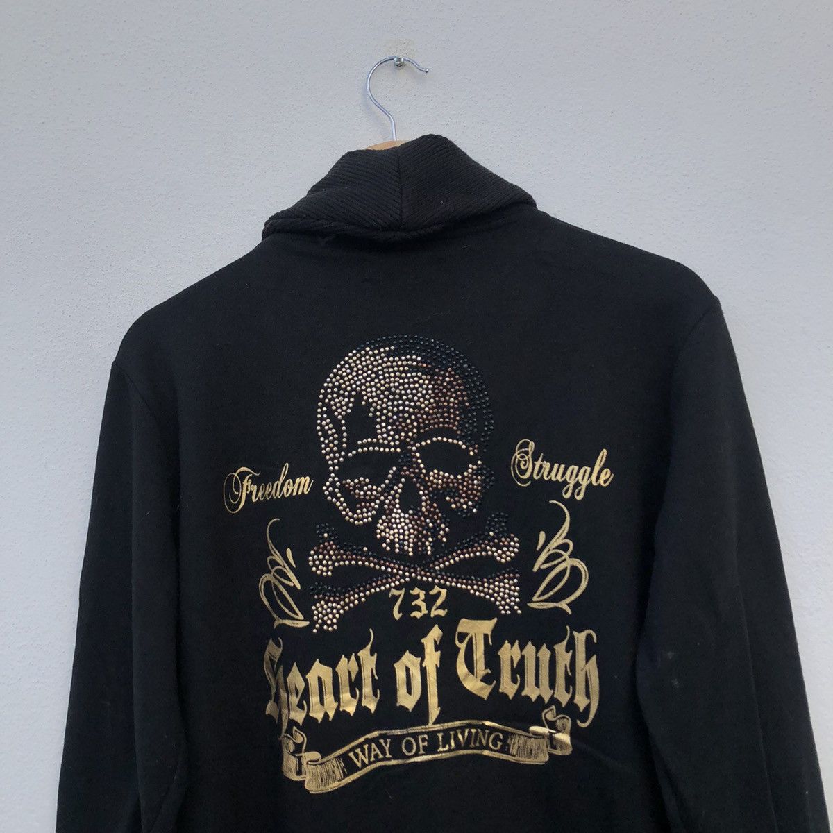 Japanese Brand ULTIMATE BLACK PUNK DESIGN CARDIGAN BY IVANHOE BIG LOGO Size US L / EU 52-54 / 3 - 10 Thumbnail