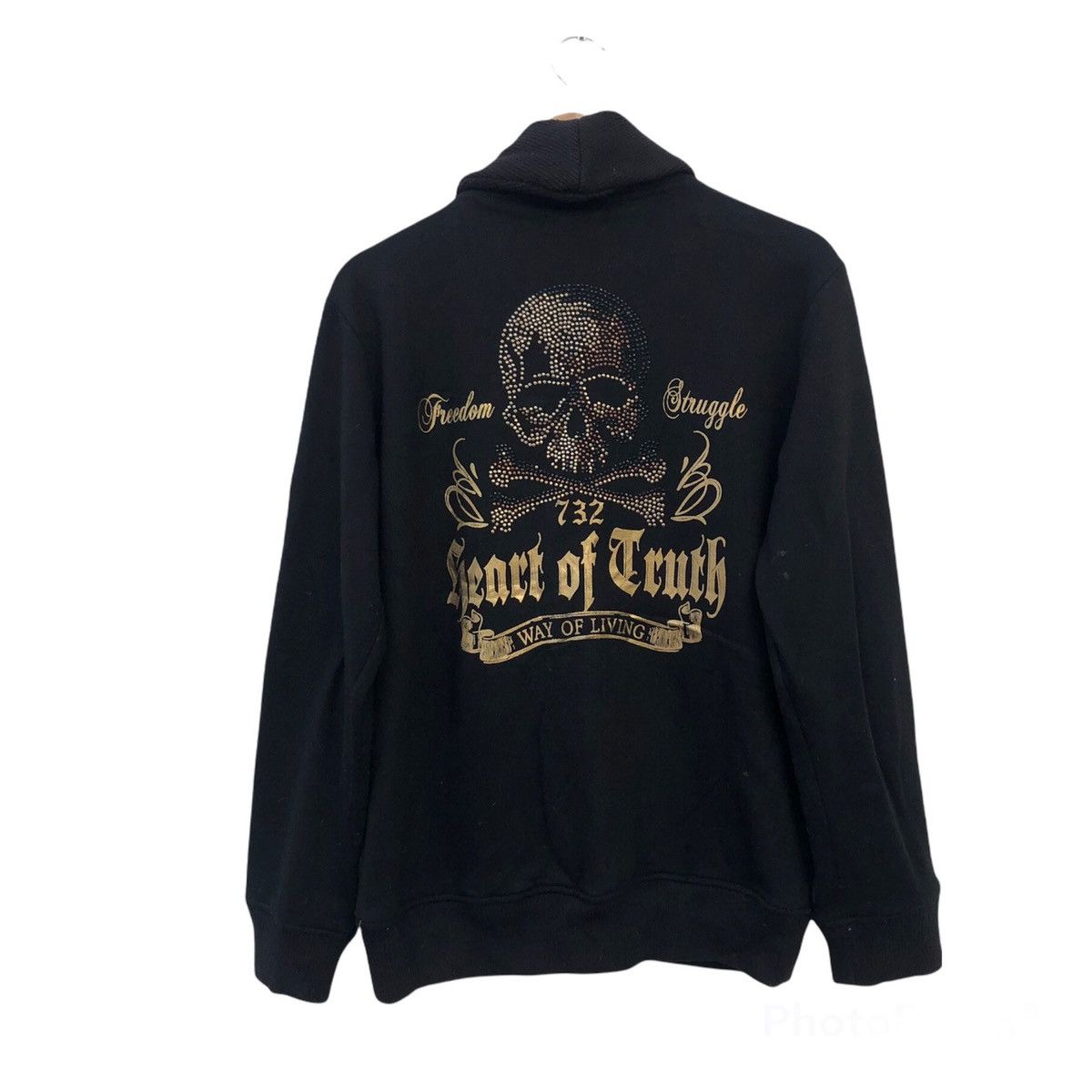 Japanese Brand ULTIMATE BLACK PUNK DESIGN CARDIGAN BY IVANHOE BIG LOGO Size US L / EU 52-54 / 3 - 1 Thumbnail