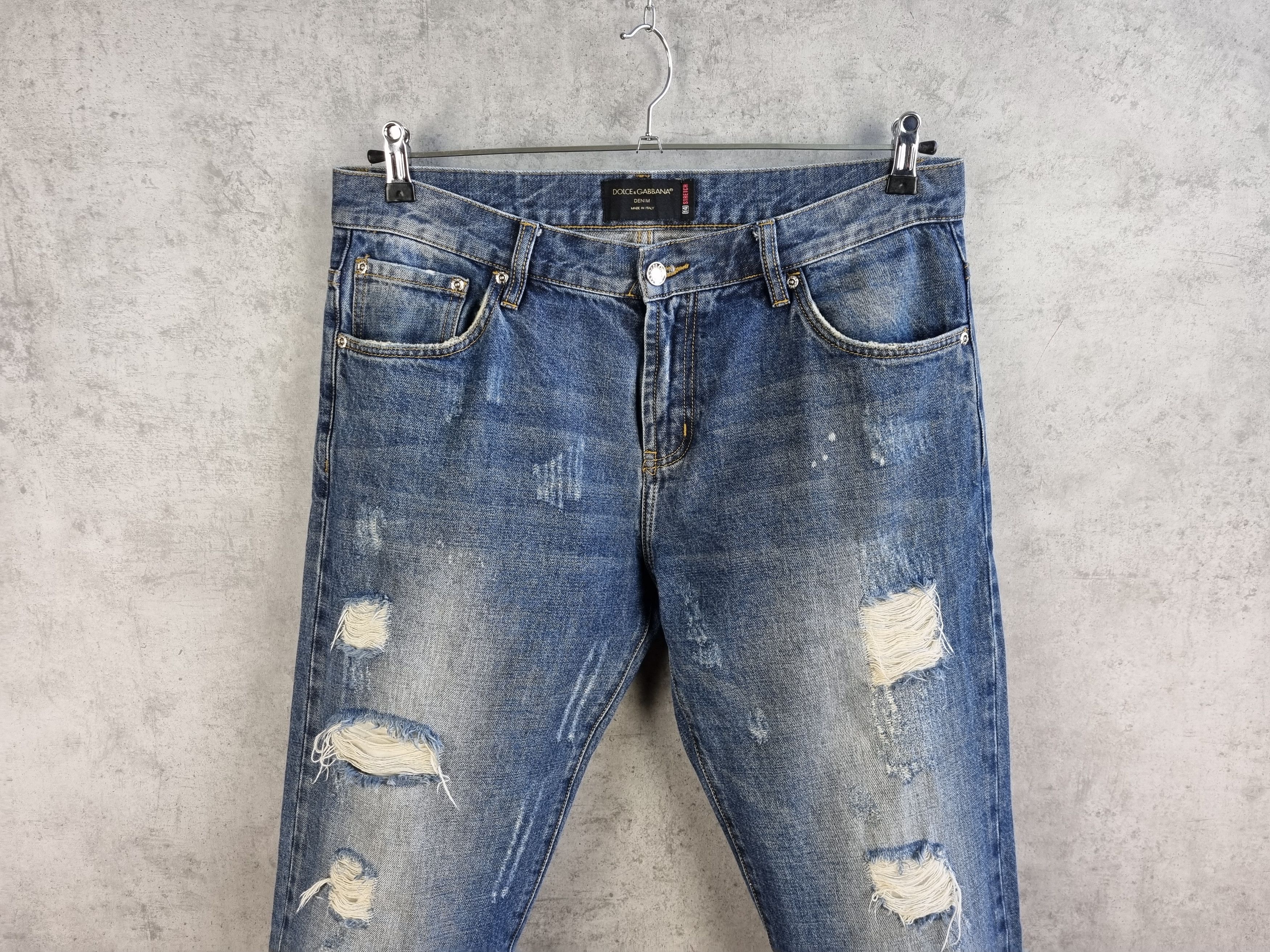 Dolce & Gabbana Ripped Dolce & Gabbana Denim 14 Stretch Jeans Size US 33 - 8 Thumbnail