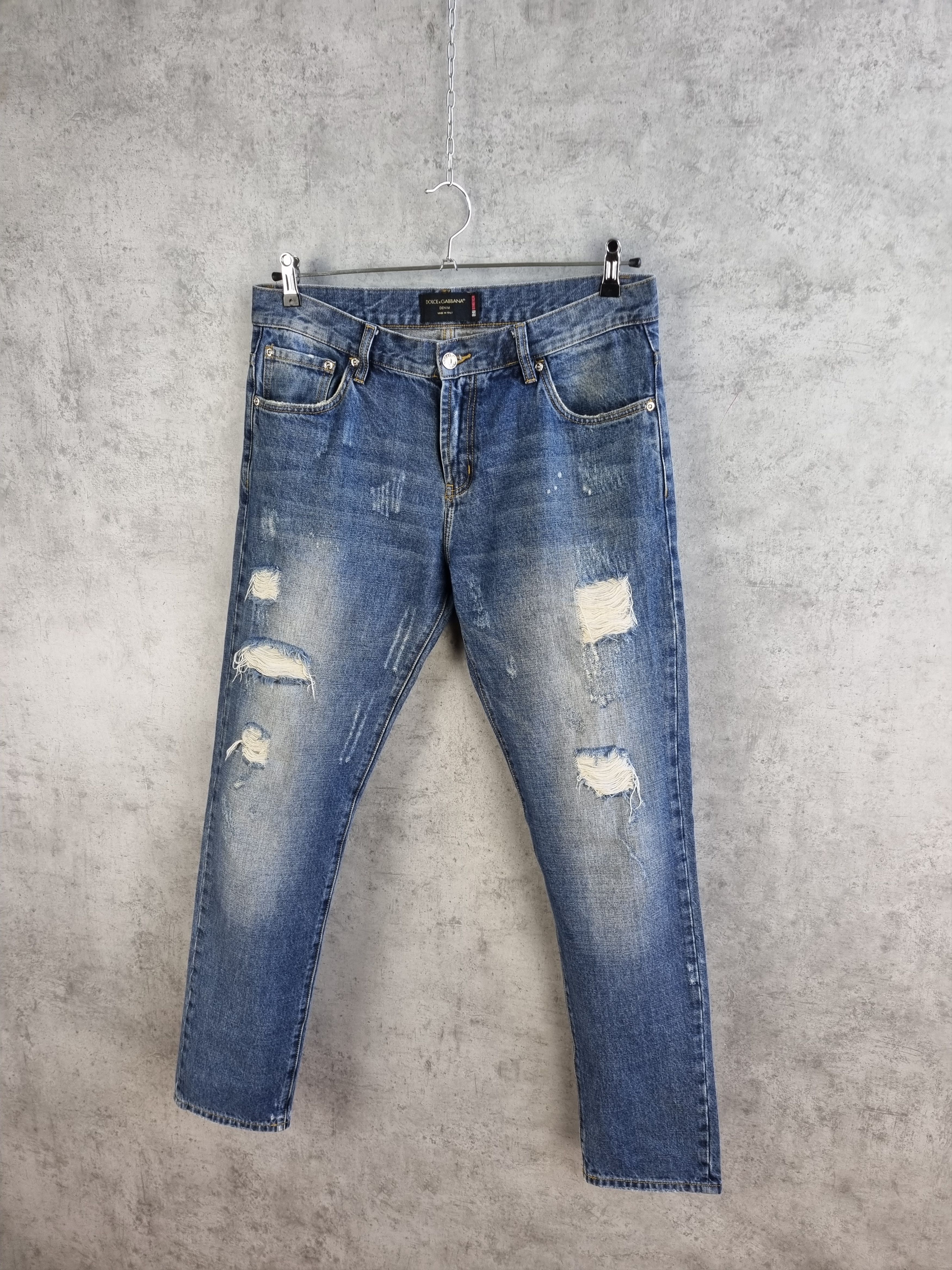 Dolce & Gabbana Ripped Dolce & Gabbana Denim 14 Stretch Jeans Size US 33 - 4 Thumbnail