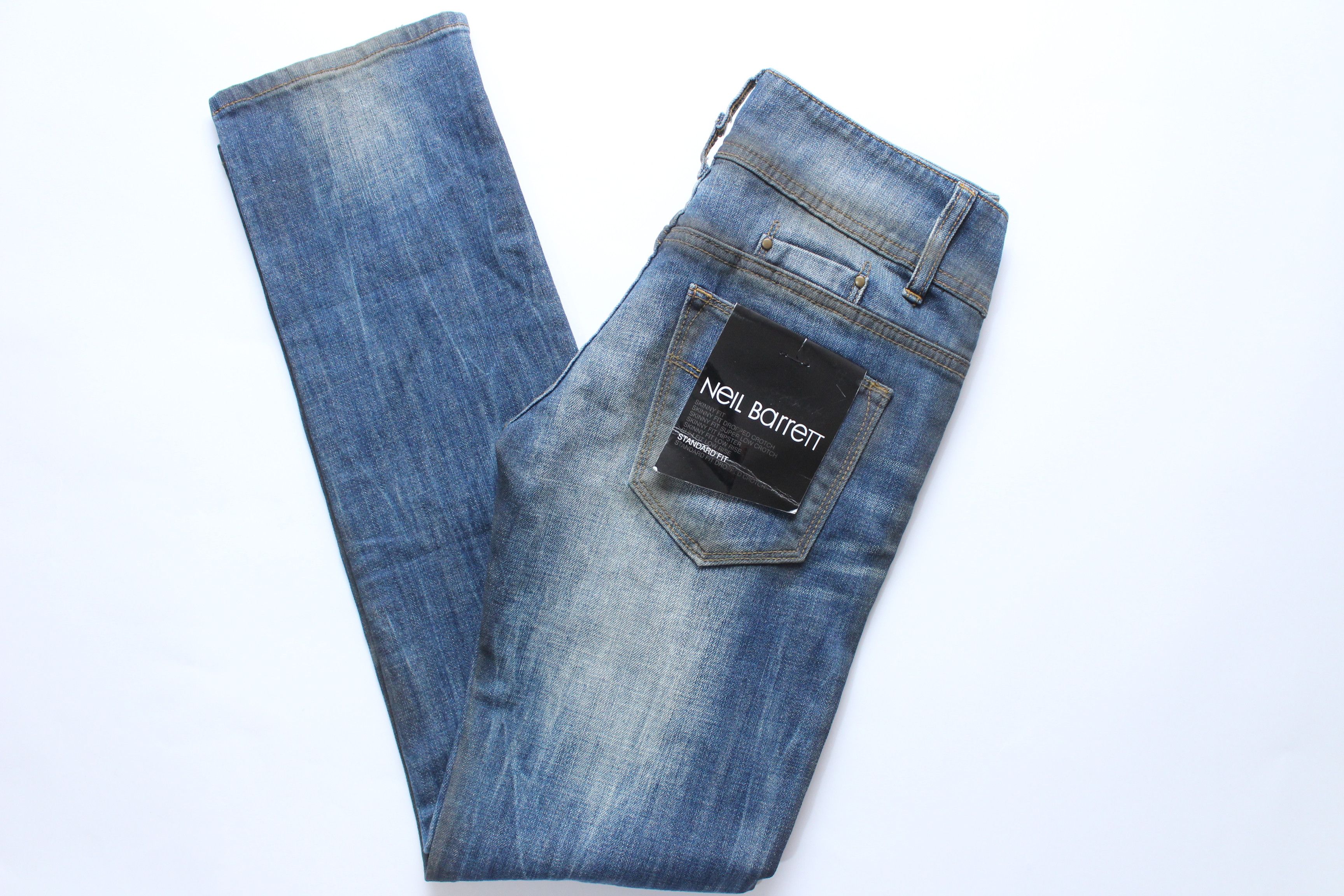 image of Neil Barett Standard Fit Jeans New Hype Vintage in Blue, Women's (Size 26)