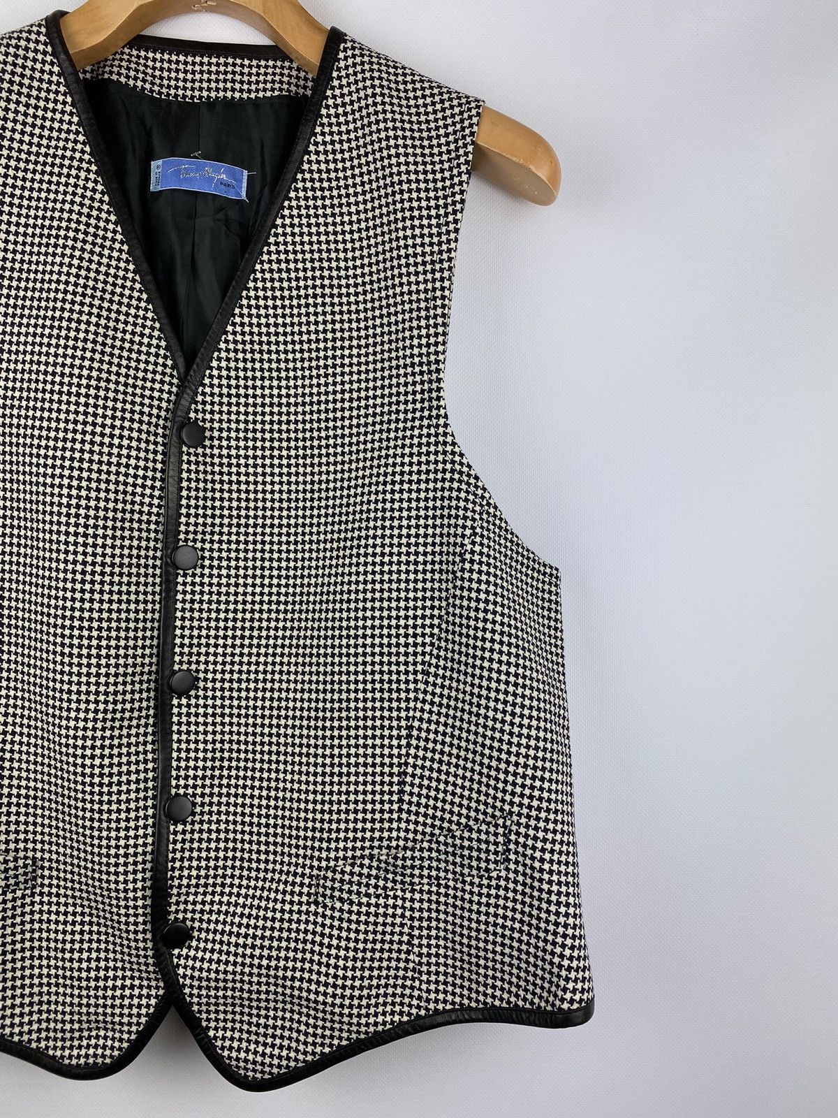 Mugler × Thierry Mugler Rare VTG Thierry Mugler lambswool sleeveless vest waistcoat Size 46R - 3 Thumbnail