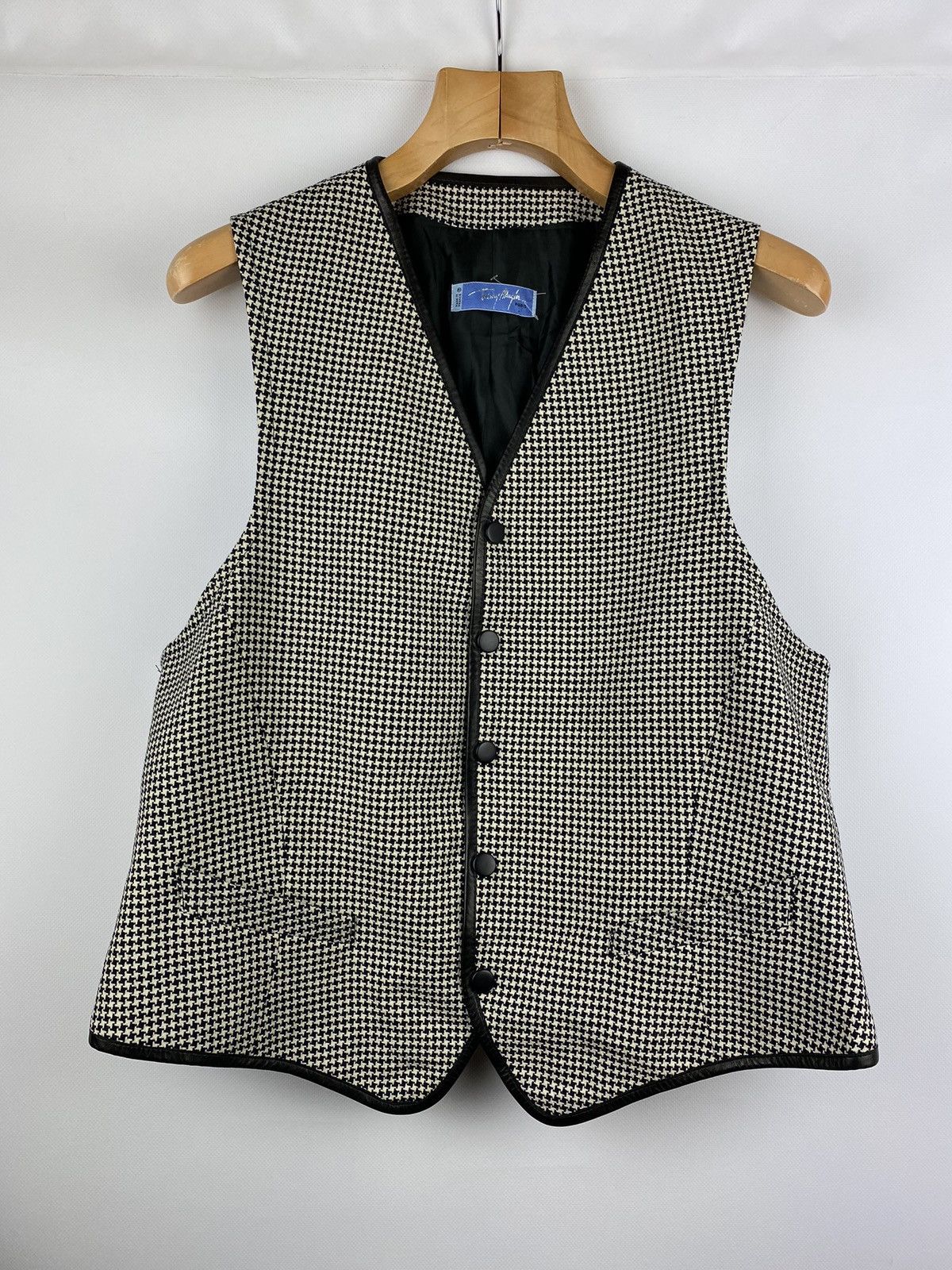 Mugler × Thierry Mugler Rare VTG Thierry Mugler lambswool sleeveless vest waistcoat Size 46R - 1 Thumbnail