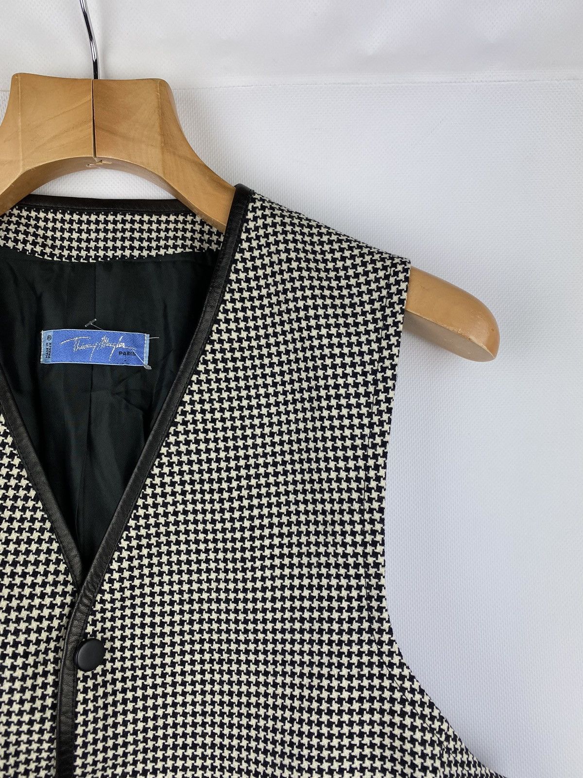 Mugler × Thierry Mugler Rare VTG Thierry Mugler lambswool sleeveless vest waistcoat Size 46R - 7 Thumbnail