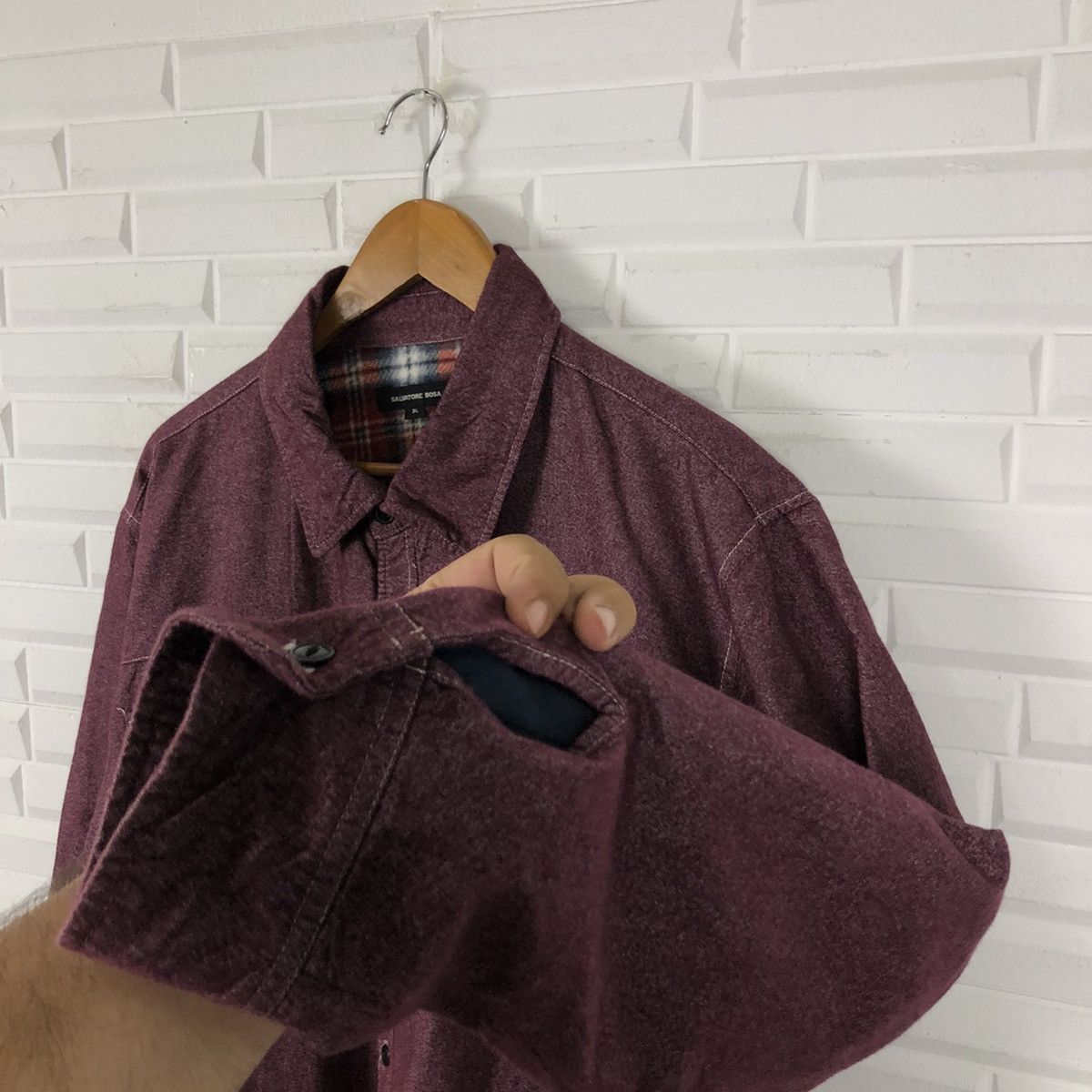 Flannel VINTAGE FLANNEL WORKER JACKET TARTAN LINING SALVATORE BOSA Size US XXL / EU 58 / 5 - 10 Thumbnail