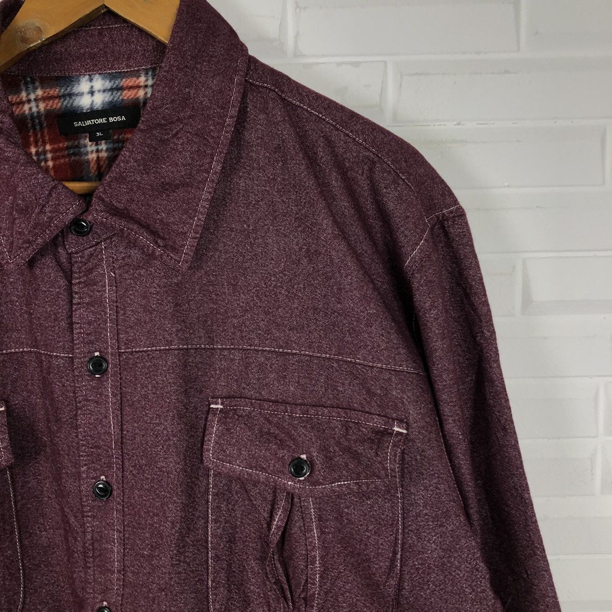 Flannel VINTAGE FLANNEL WORKER JACKET TARTAN LINING SALVATORE BOSA Size US XXL / EU 58 / 5 - 5 Thumbnail