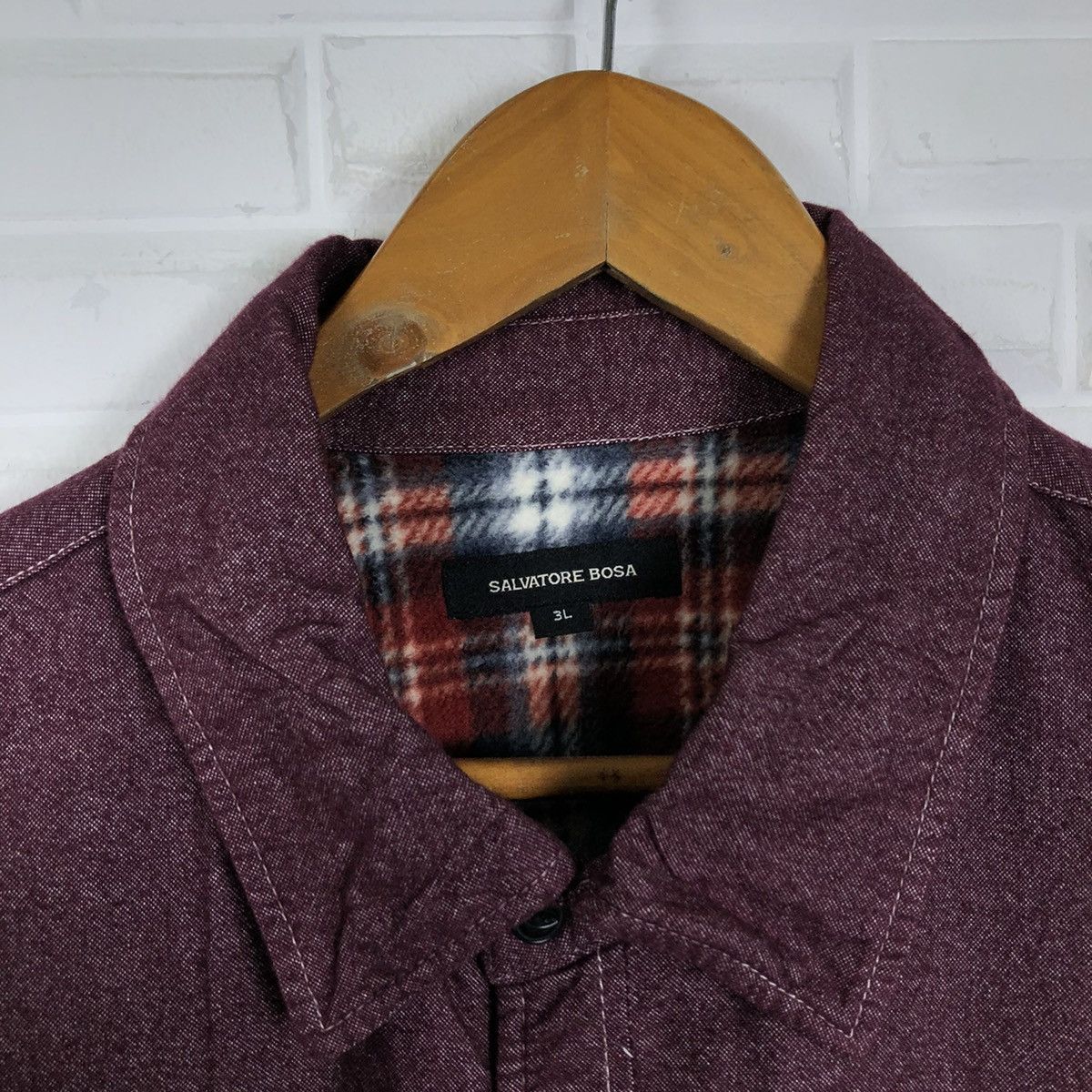 Flannel VINTAGE FLANNEL WORKER JACKET TARTAN LINING SALVATORE BOSA Size US XXL / EU 58 / 5 - 9 Thumbnail