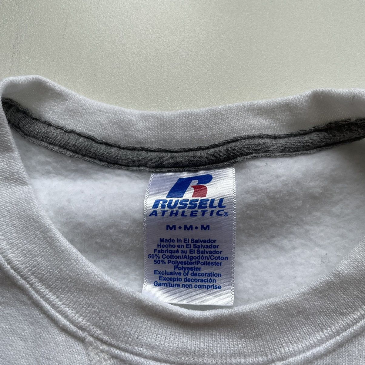 Russell Athletic Vintage 2000s Russell Athletic White Crewneck Medium Rare Size US M / EU 48-50 / 2 - 3 Thumbnail