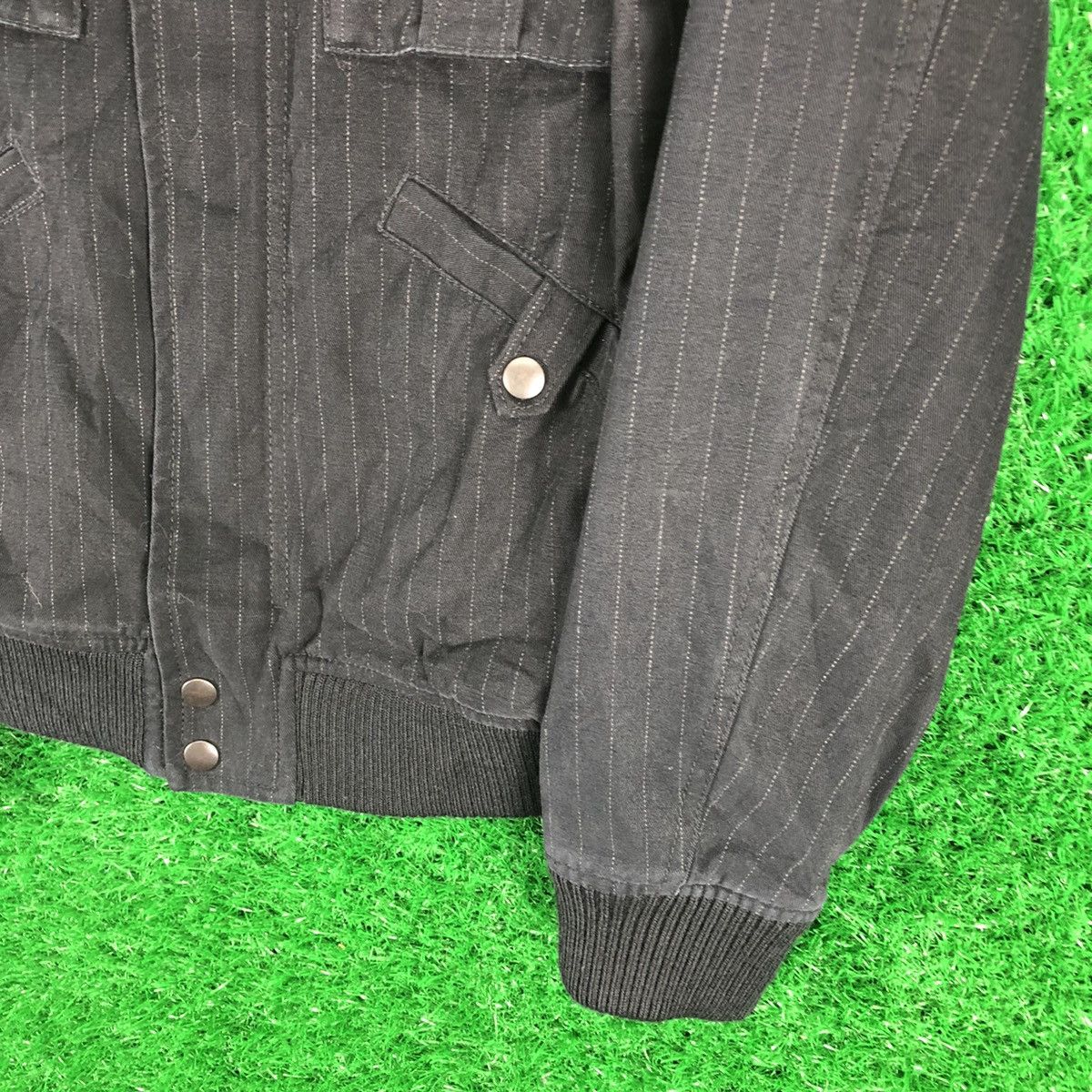 Comme Ca Ism Vintage Biker Zipper Jacket Striped by Comme Ca Ism Size US M / EU 48-50 / 2 - 3 Thumbnail