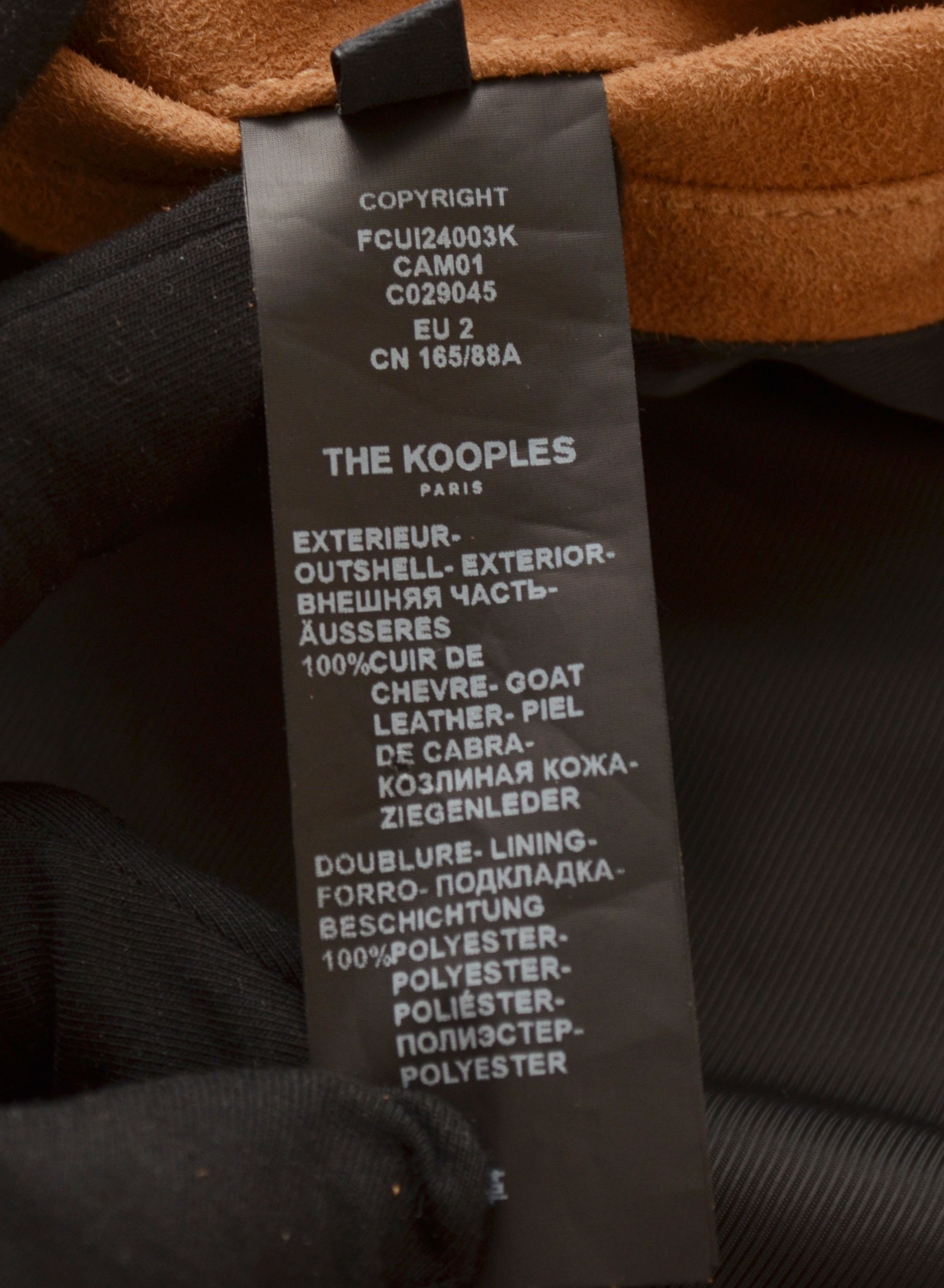 The Kooples The Kooples Camel Leather Suede Biker Short Jacket Size M Size M / US 6-8 / IT 42-44 - 16 Thumbnail