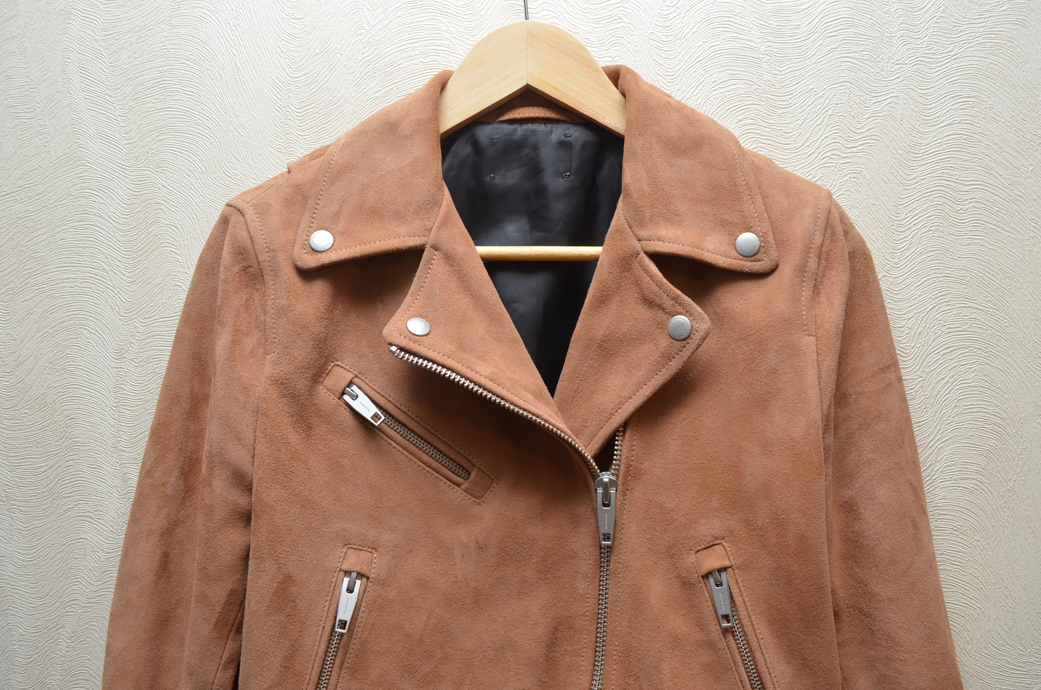 The Kooples The Kooples Camel Leather Suede Biker Short Jacket Size M Size M / US 6-8 / IT 42-44 - 8 Thumbnail
