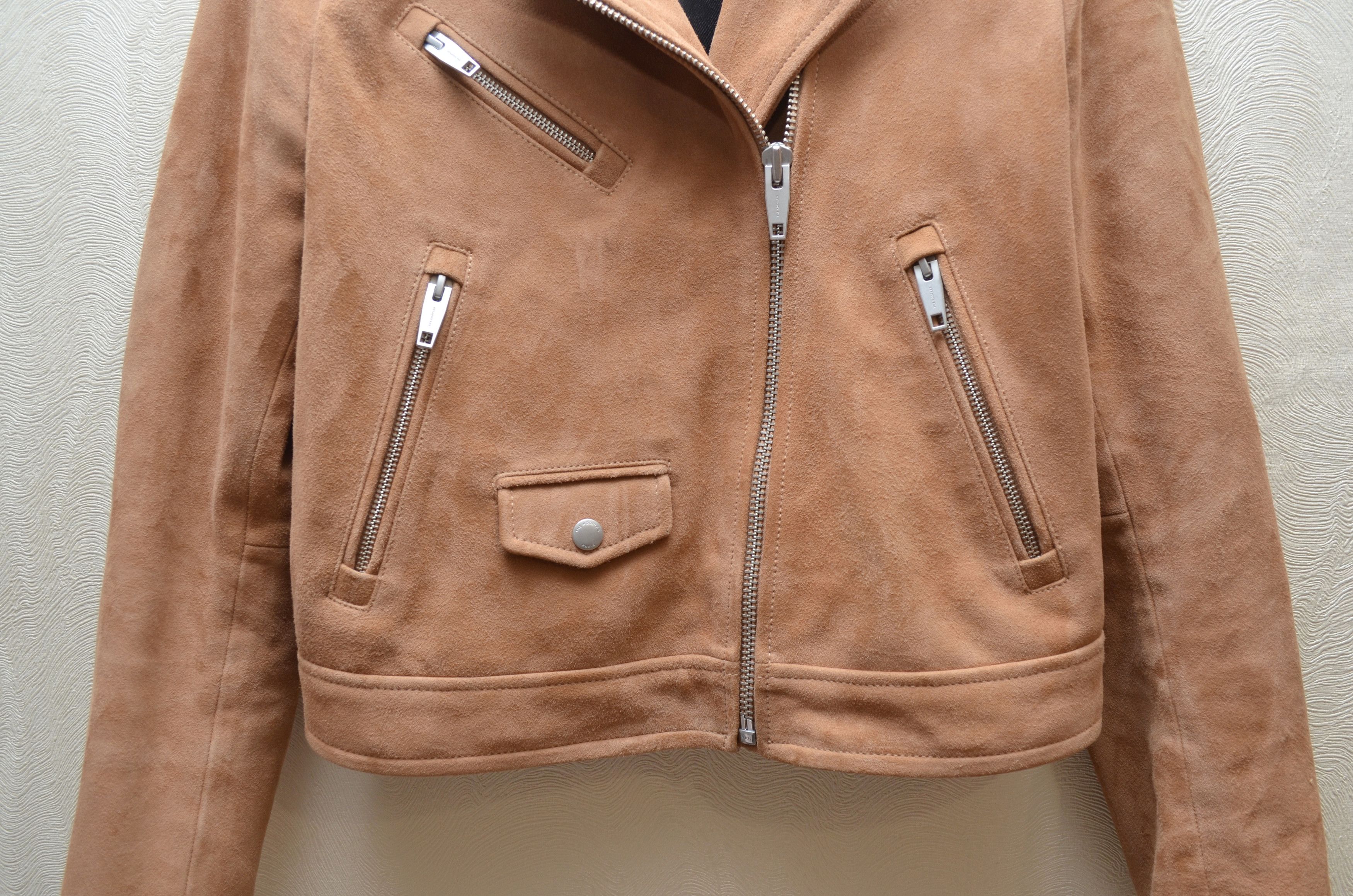 The Kooples The Kooples Camel Leather Suede Biker Short Jacket Size M Size M / US 6-8 / IT 42-44 - 7 Thumbnail
