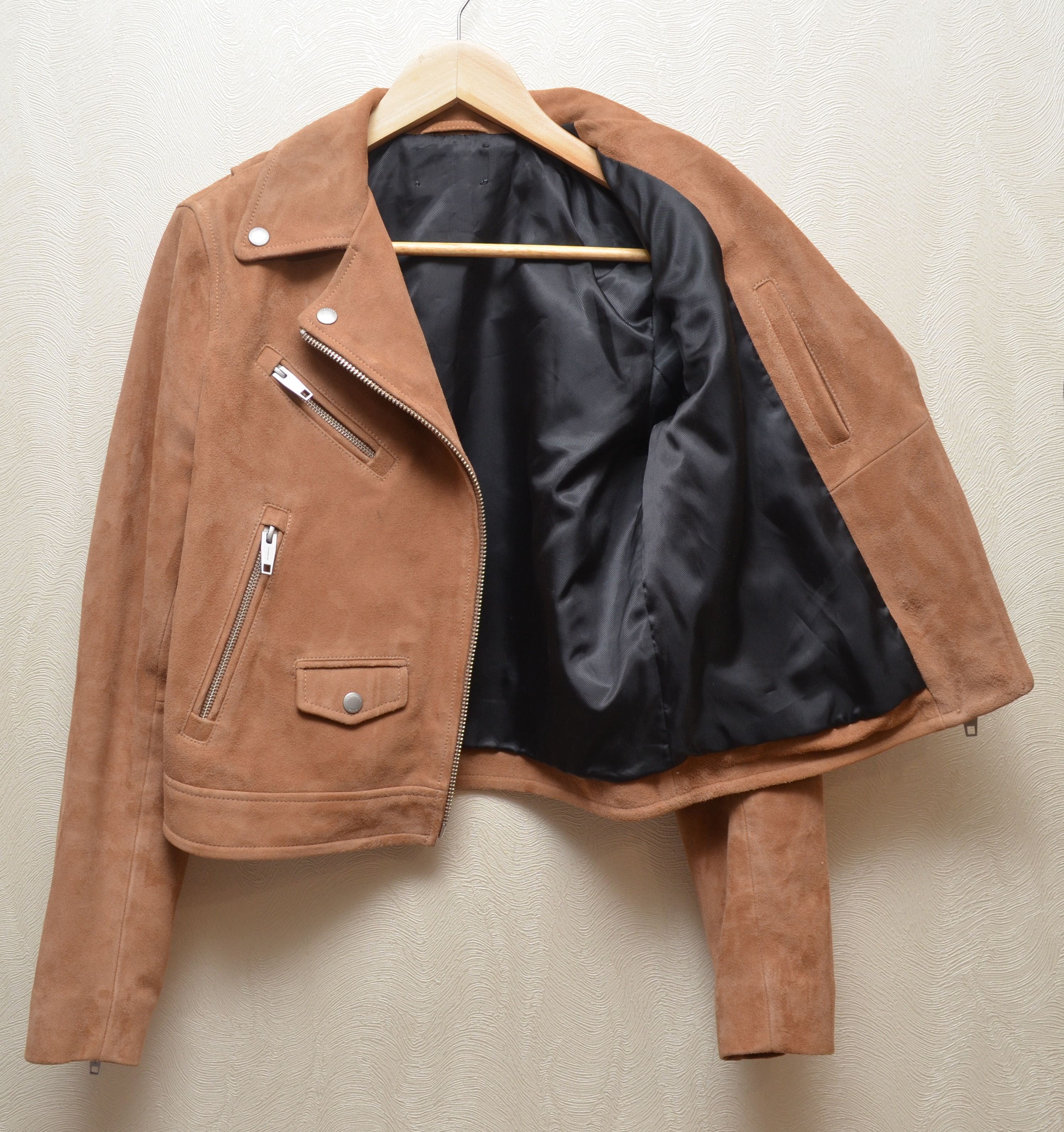 The Kooples The Kooples Camel Leather Suede Biker Short Jacket Size M Size M / US 6-8 / IT 42-44 - 13 Thumbnail