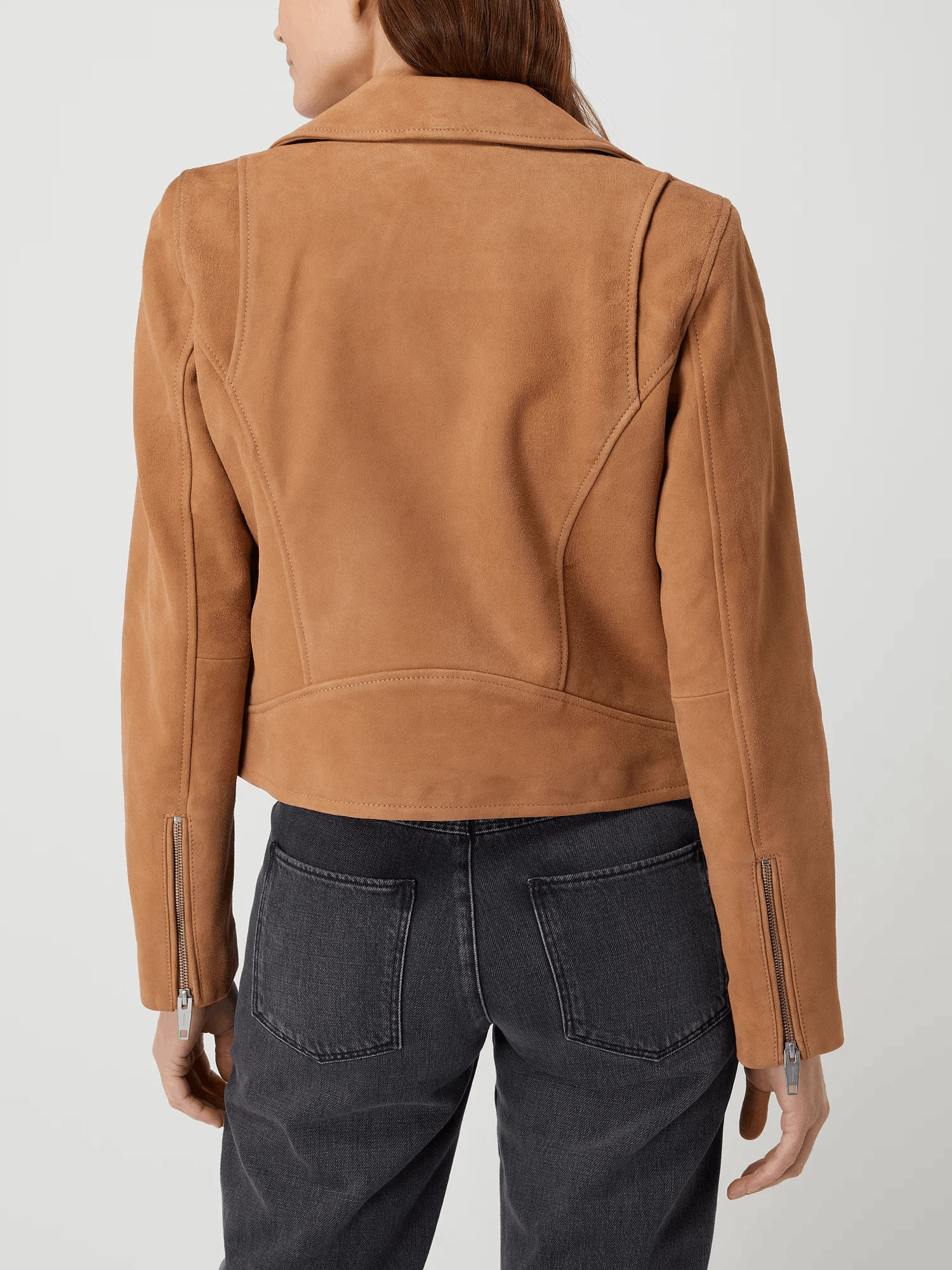 The Kooples The Kooples Camel Leather Suede Biker Short Jacket Size M Size M / US 6-8 / IT 42-44 - 3 Thumbnail