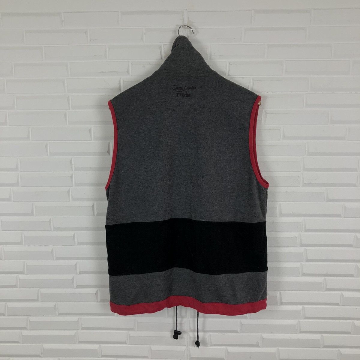 Japanese Brand JEAN LOUIS FRADER BIG LOGO ZIPPER VEST Size US L / EU 52-54 / 3 - 6 Thumbnail