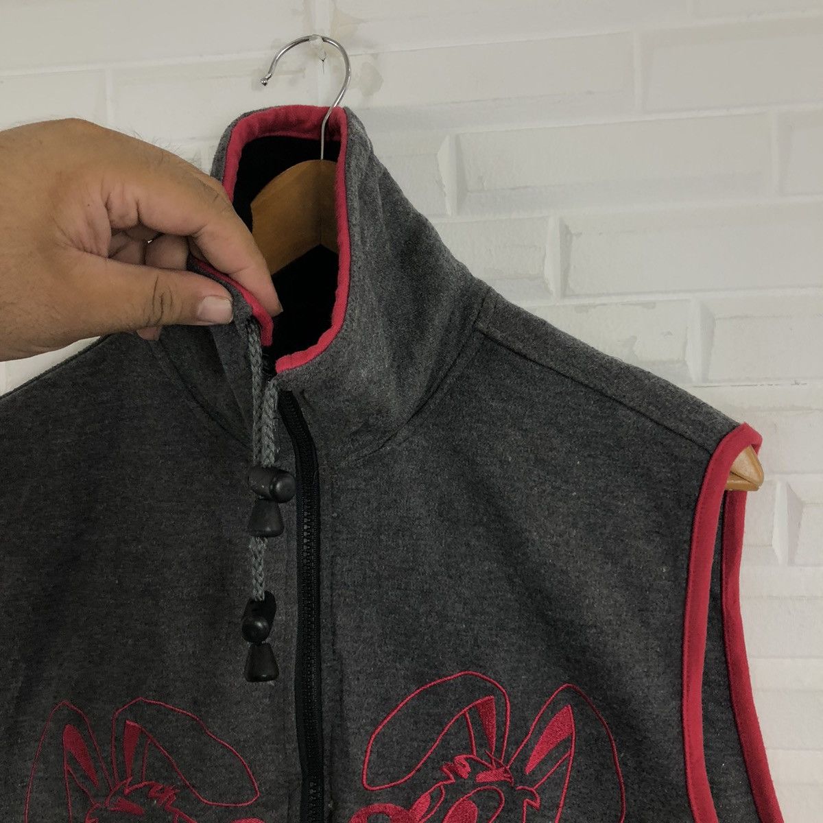 Japanese Brand JEAN LOUIS FRADER BIG LOGO ZIPPER VEST Size US L / EU 52-54 / 3 - 5 Thumbnail