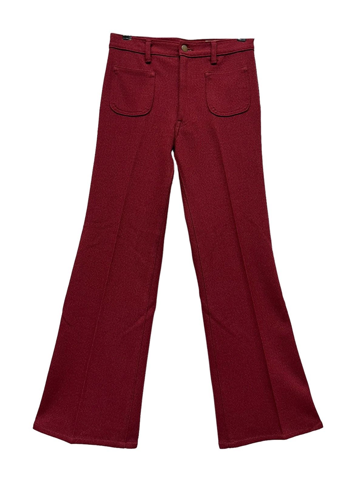 Japanese Brand 🔥STEALS🔥70’s BISON JAPAN Afro Flared Sta Prest Bush Pants Size 29" - 3 Thumbnail