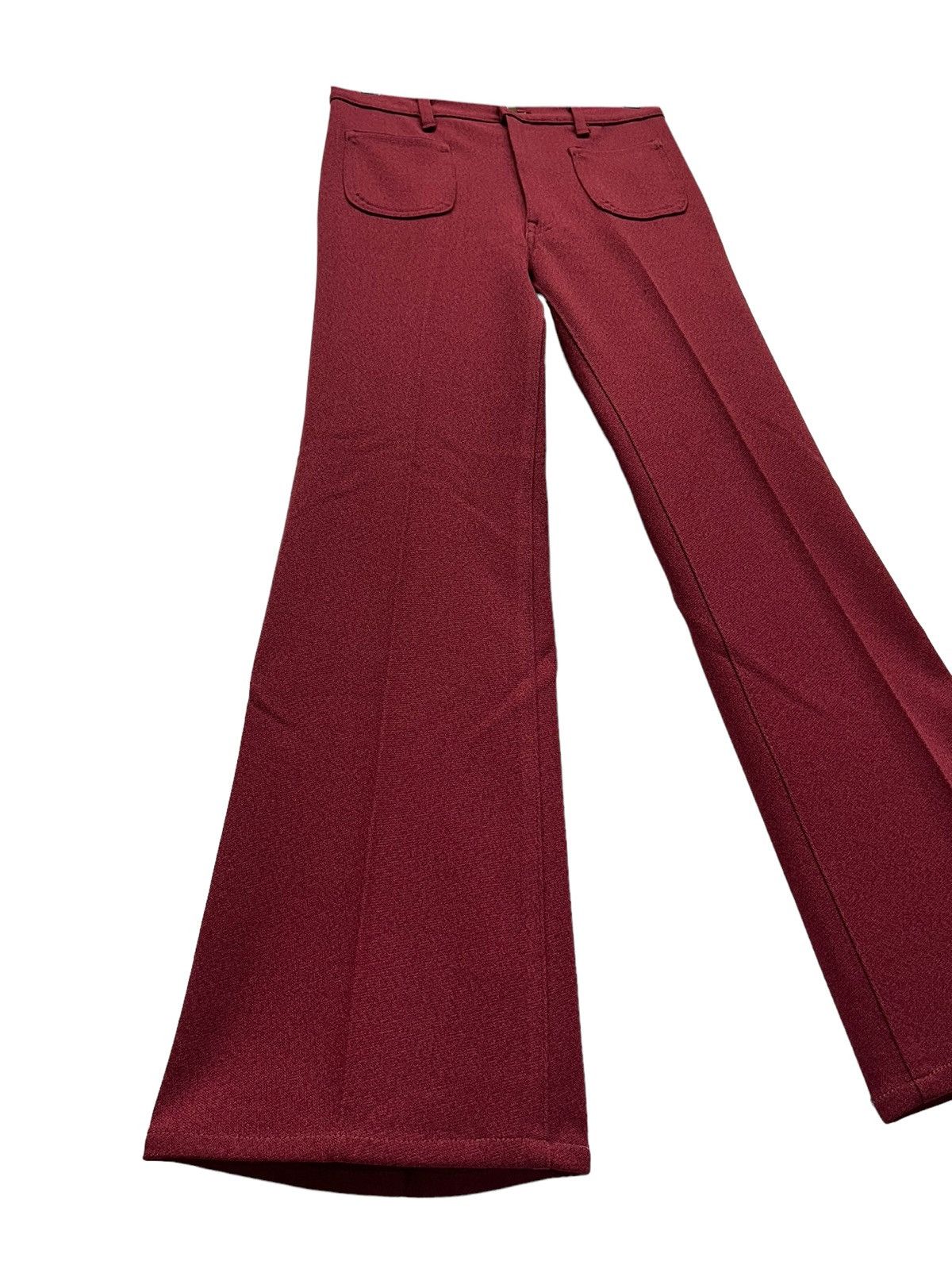Japanese Brand 🔥STEALS🔥70’s BISON JAPAN Afro Flared Sta Prest Bush Pants Size 29" - 2 Thumbnail