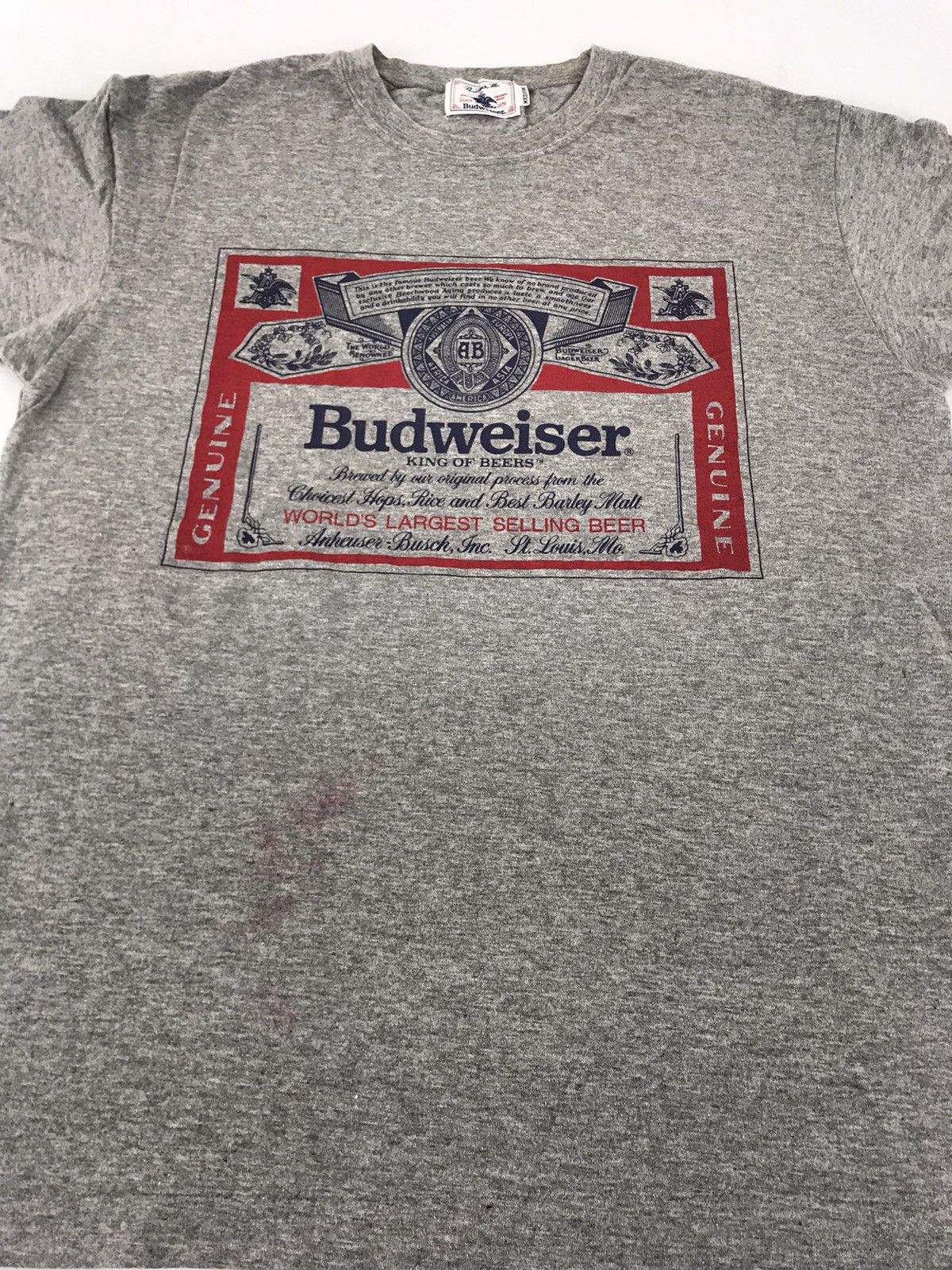 Budweiser Vintage 90s Budweiser King of Beer Logo Promo Tee Size US S / EU 44-46 / 1 - 8 Thumbnail