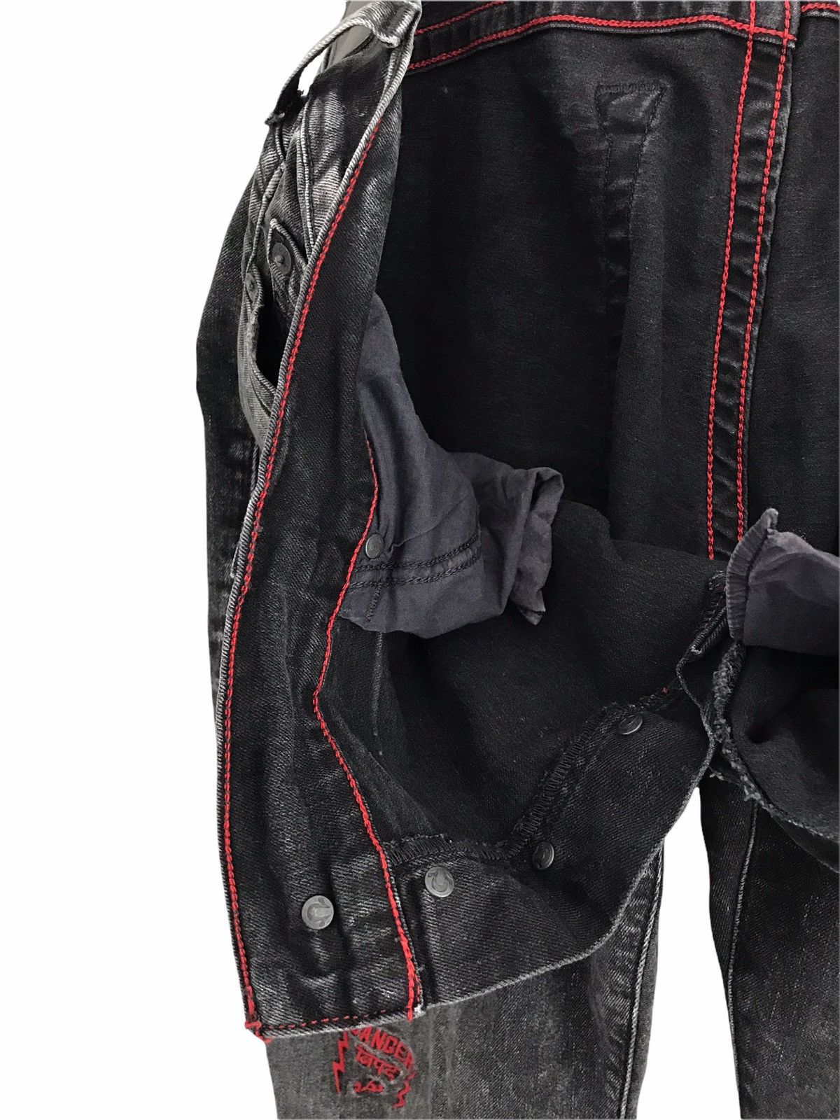 True Religion Black Acid Wash Skull Embroidery Stretch Skinny Jeans Size US 38 / EU 54 - 16 Thumbnail