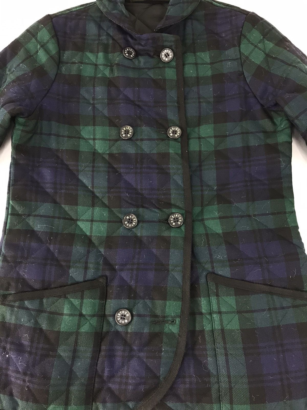 Designer × Mackintosh Mackintosh Scotland Double Breasted Padded Plaid Checked Size S / US 4 / IT 40 - 2 Thumbnail