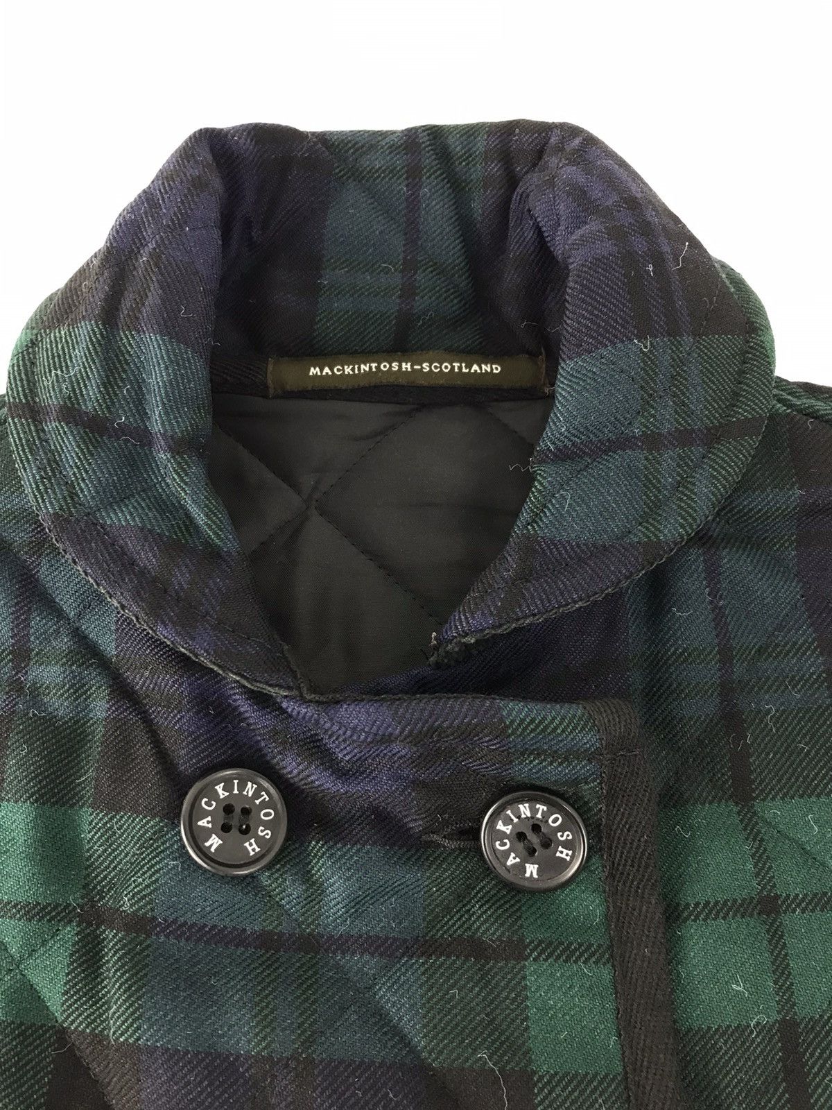 Designer × Mackintosh Mackintosh Scotland Double Breasted Padded Plaid Checked Size S / US 4 / IT 40 - 3 Thumbnail