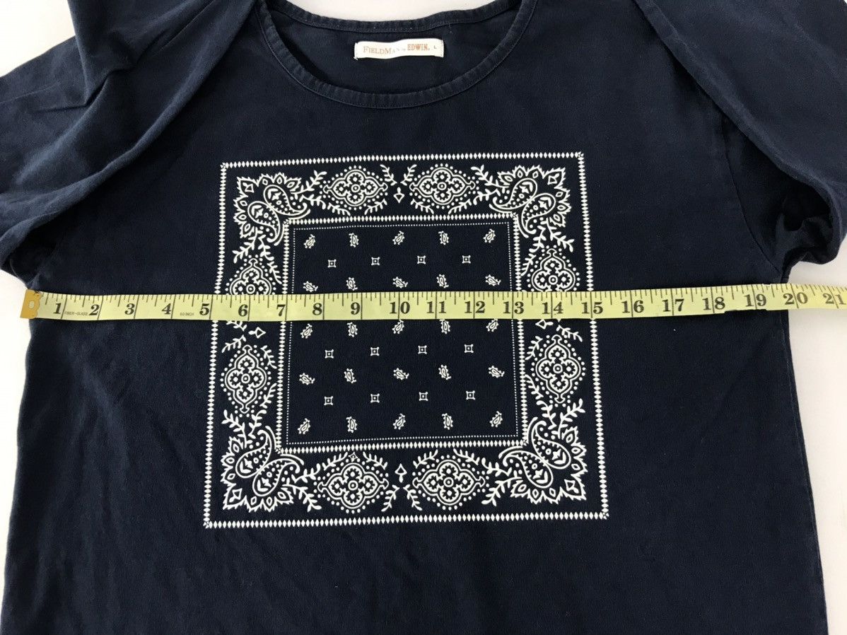 Edwin × Vintage Fieldman By Edwin Paisley Box Design Tee K108j Size US M / EU 48-50 / 2 - 7 Thumbnail
