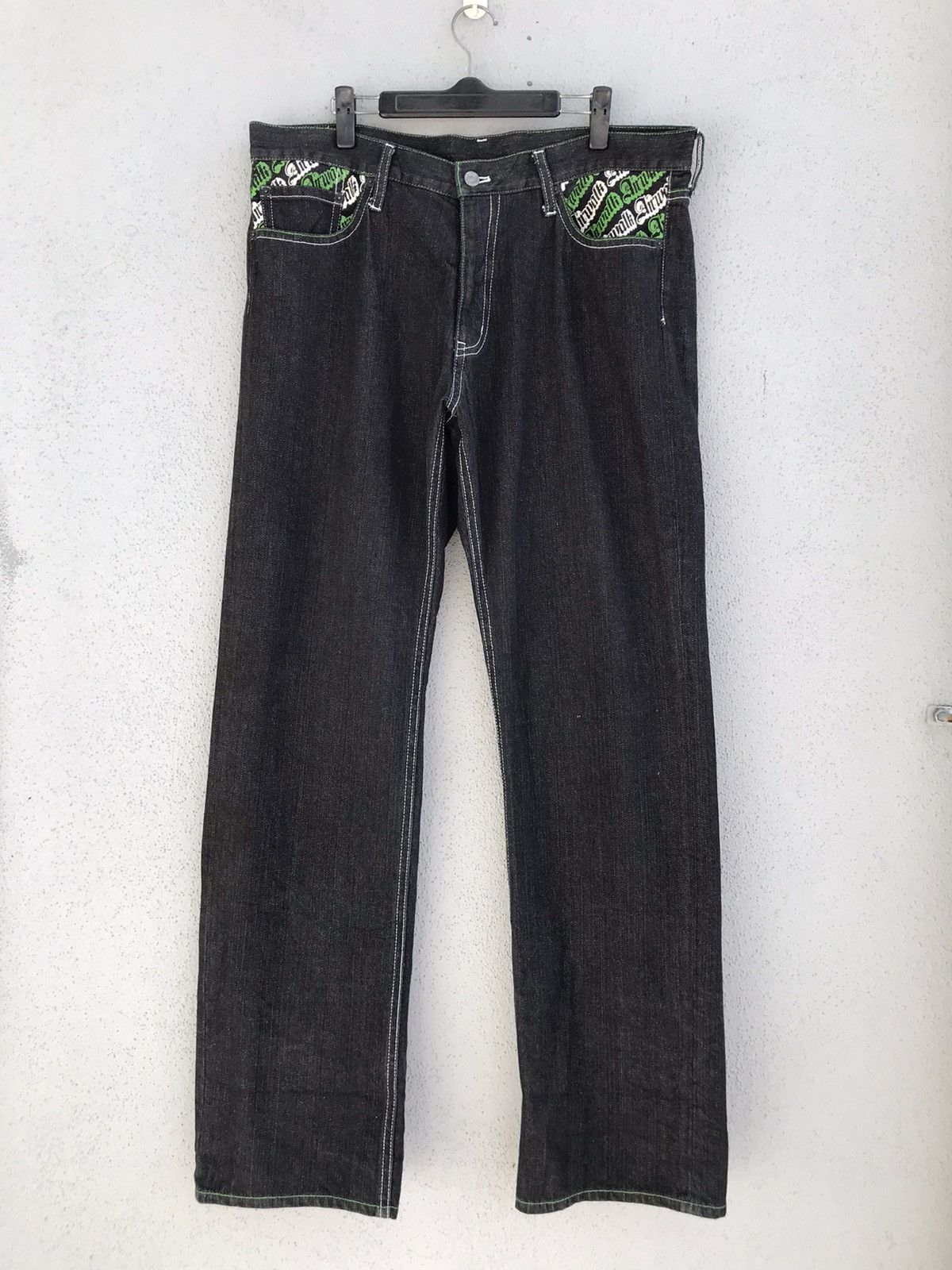 Airwalk Airwalk Printed Black Denim Jeans Size US 36 / EU 52 - 2 Thumbnail