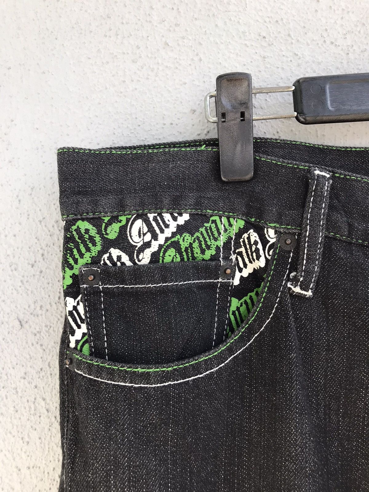 Airwalk Airwalk Printed Black Denim Jeans Size US 36 / EU 52 - 4 Thumbnail