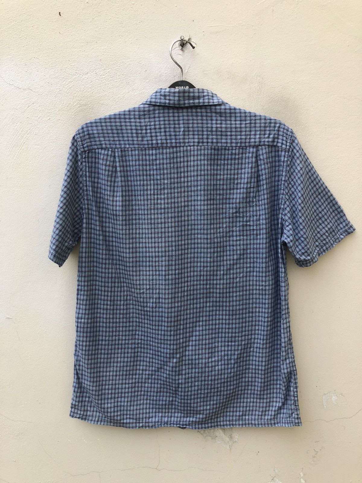 Blue Blue Japan Blue Blue Japan Checkered Camp Collar indigo Selvedge Shirt Size US M / EU 48-50 / 2 - 7 Thumbnail