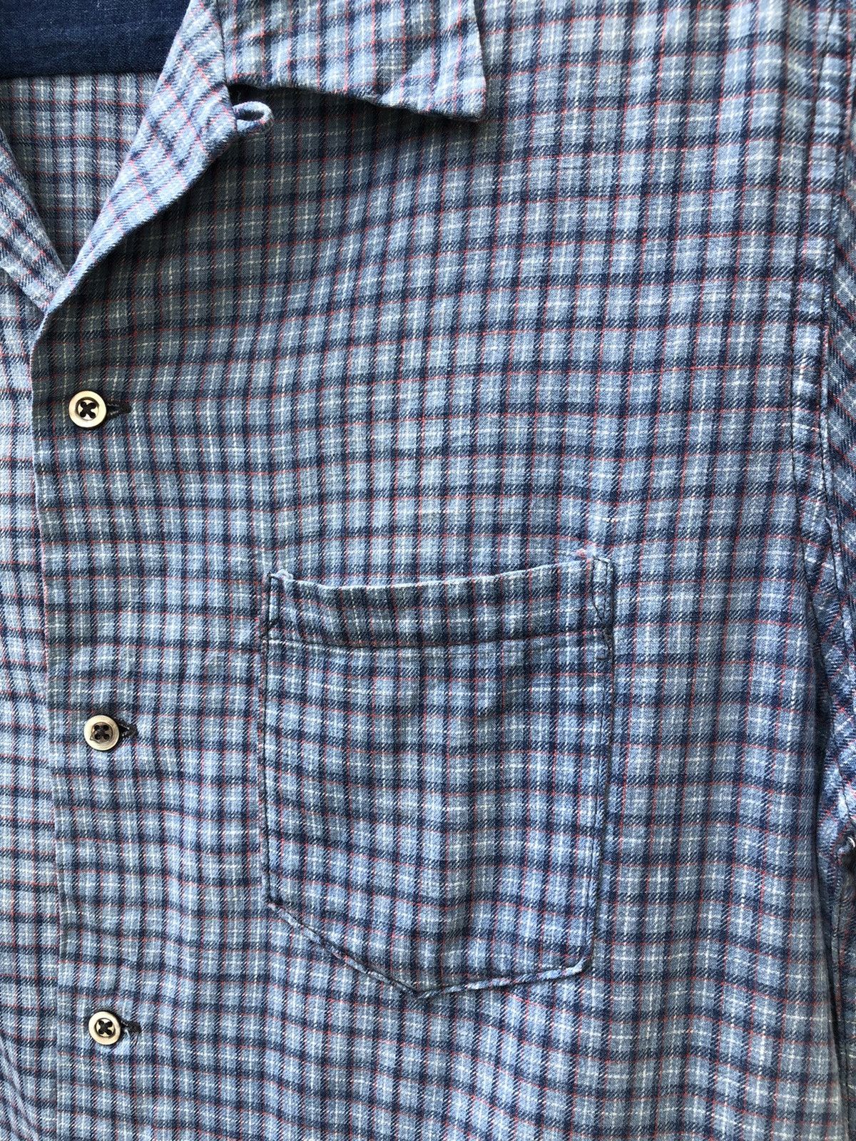 Blue Blue Japan Blue Blue Japan Checkered Camp Collar indigo Selvedge Shirt Size US M / EU 48-50 / 2 - 3 Thumbnail