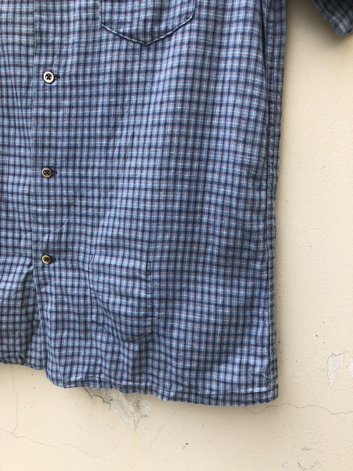 Blue Blue Japan Blue Blue Japan Checkered Camp Collar indigo Selvedge Shirt Size US M / EU 48-50 / 2 - 5 Thumbnail
