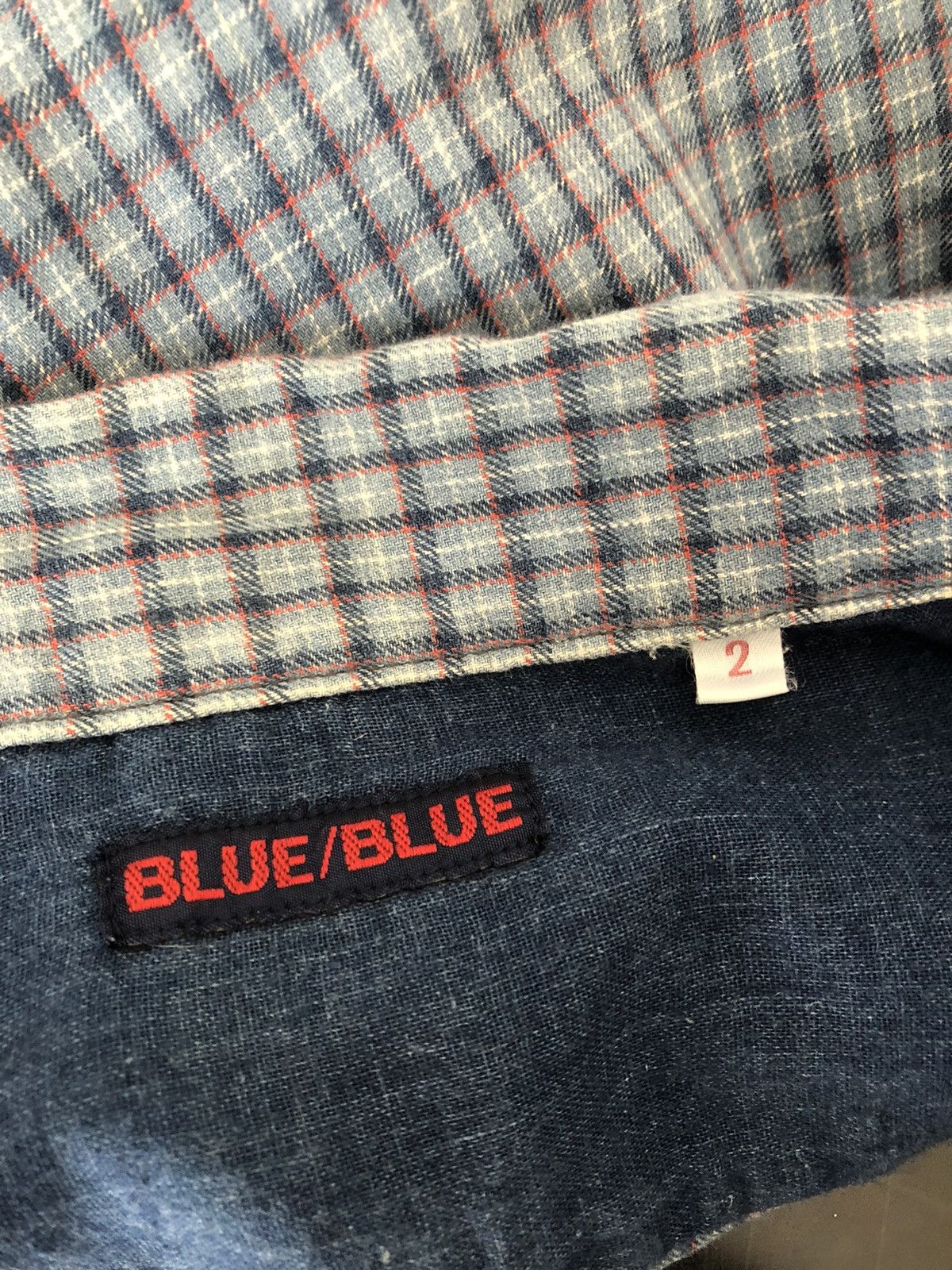 Blue Blue Japan Blue Blue Japan Checkered Camp Collar indigo Selvedge Shirt Size US M / EU 48-50 / 2 - 13 Thumbnail