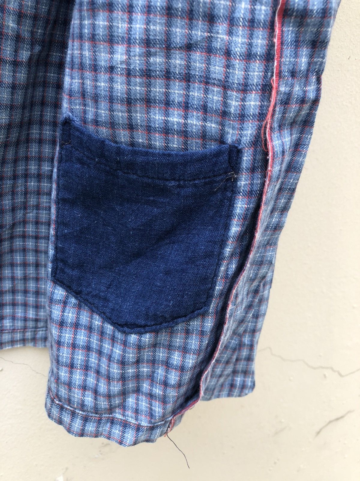 Blue Blue Japan Blue Blue Japan Checkered Camp Collar indigo Selvedge Shirt Size US M / EU 48-50 / 2 - 11 Thumbnail