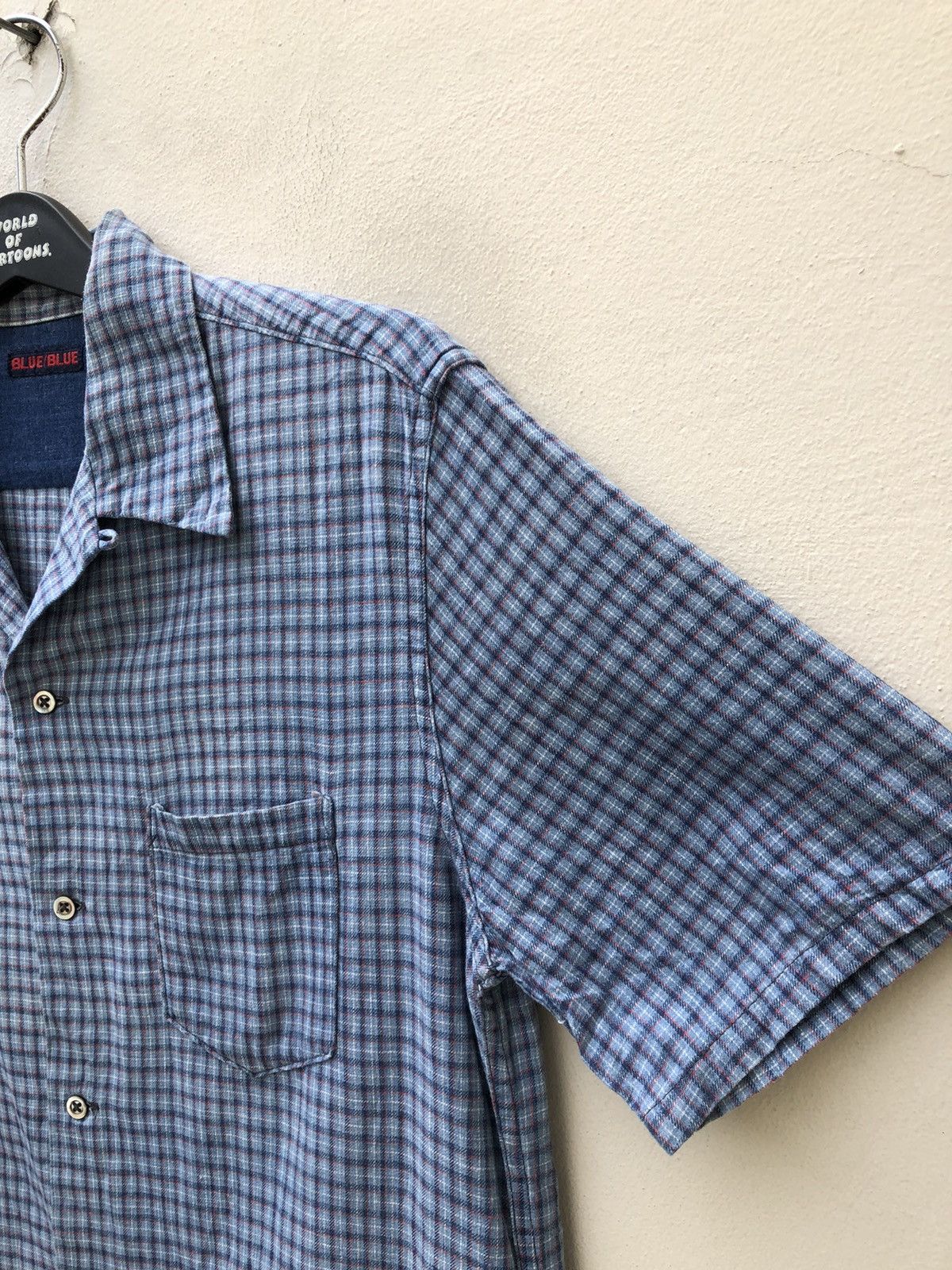 Blue Blue Japan Blue Blue Japan Checkered Camp Collar indigo Selvedge Shirt Size US M / EU 48-50 / 2 - 4 Thumbnail