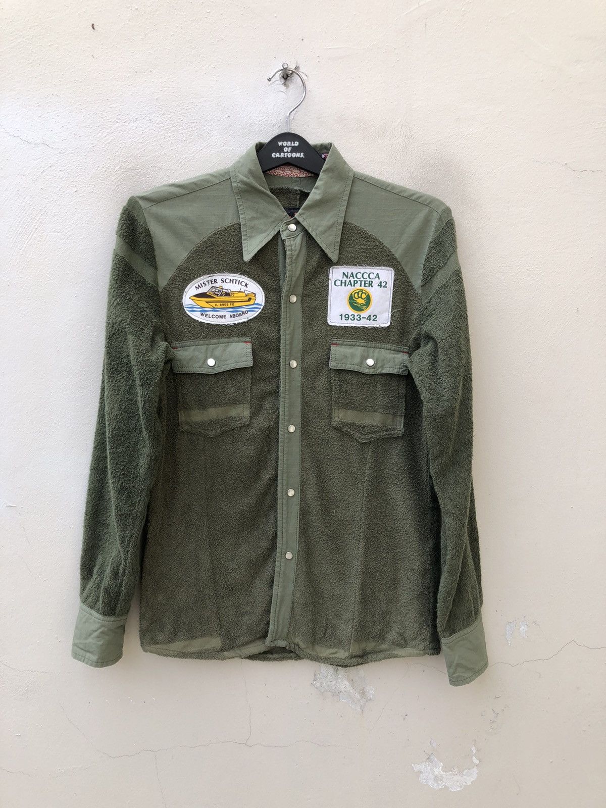 Vintage Dragon Thunder Japan Snap Button Hybrid Fleece Shirt Size US M / EU 48-50 / 2 - 1 Thumbnail