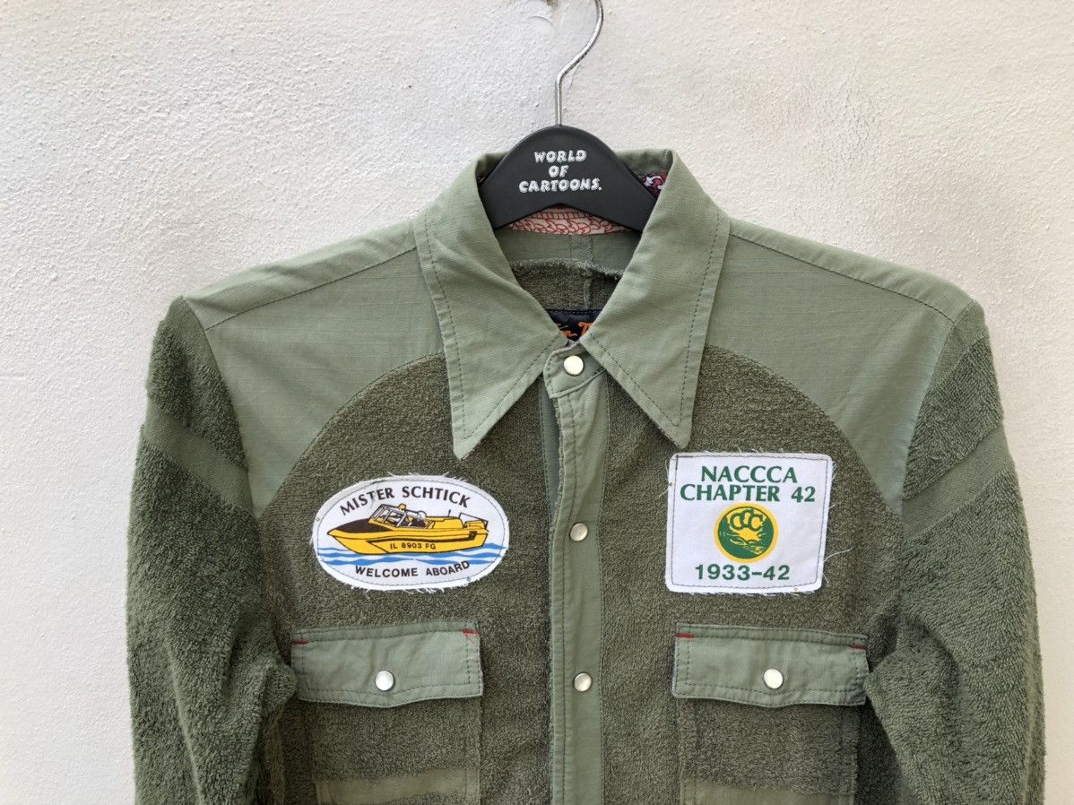 Vintage Dragon Thunder Japan Snap Button Hybrid Fleece Shirt Size US M / EU 48-50 / 2 - 2 Thumbnail